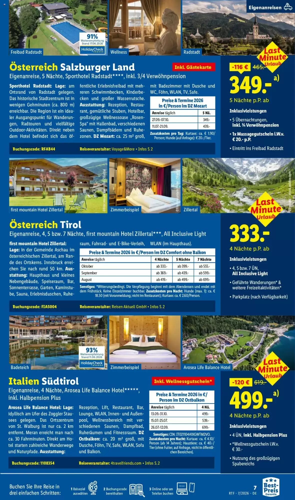 Lidl Reisen Prospekt (ab 15.07.2026) zum Blättern - Seite 7