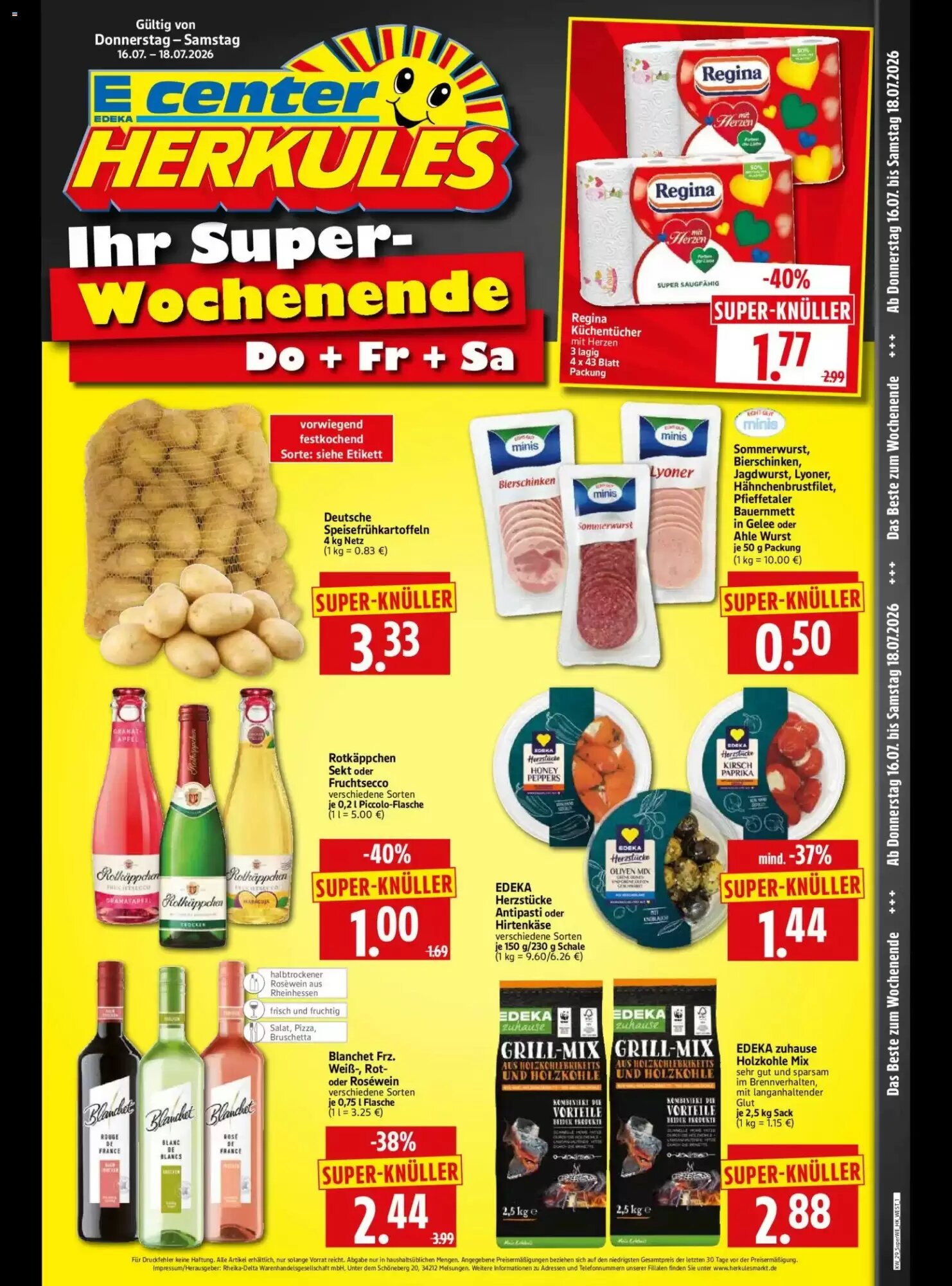 Edeka Herkules Prospekt (ab 16.07.2026) zum Blättern - Seite 1