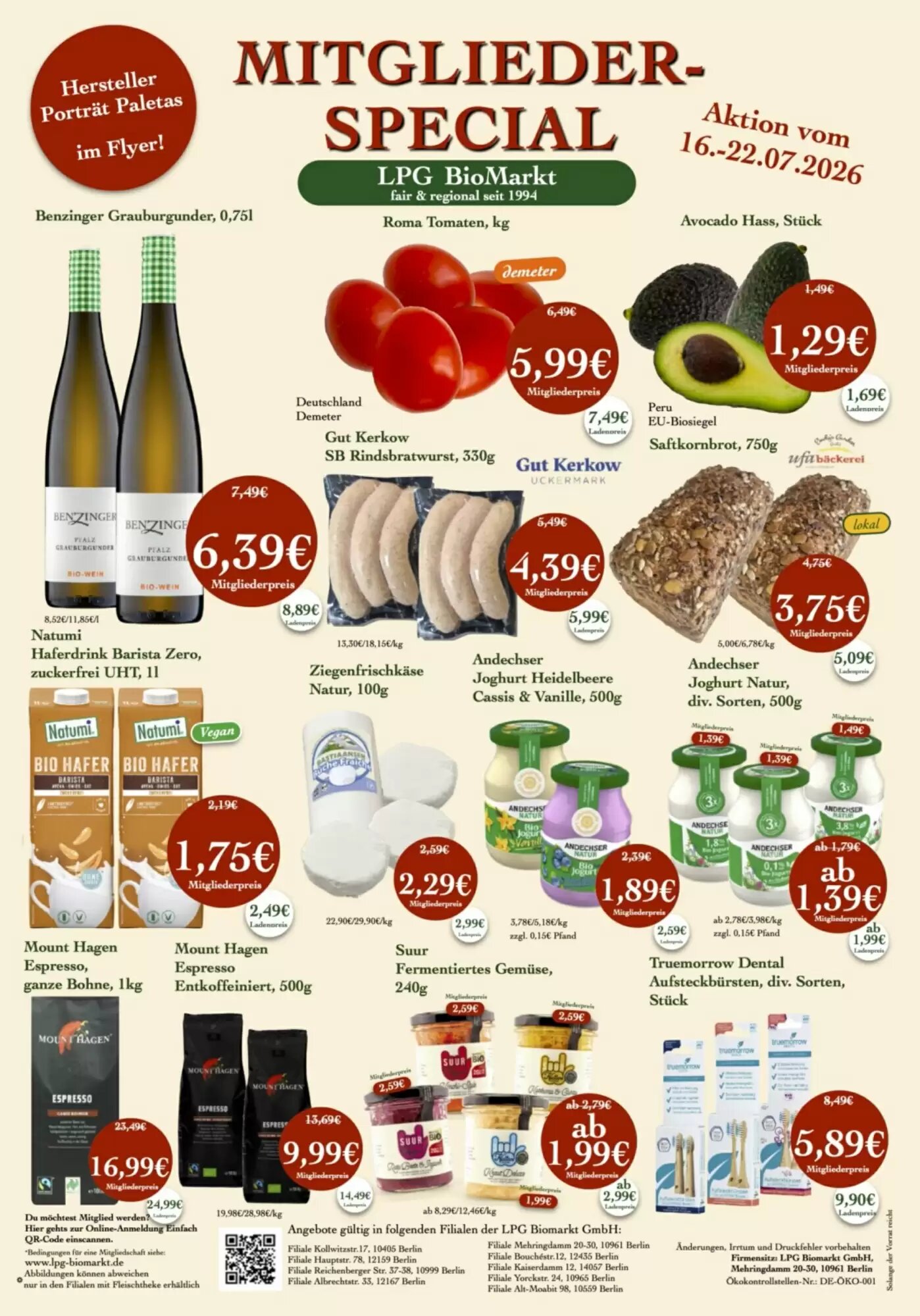 LPG Biomarkt Prospekt (ab 16.07.2026) zum Blättern - Seite 1