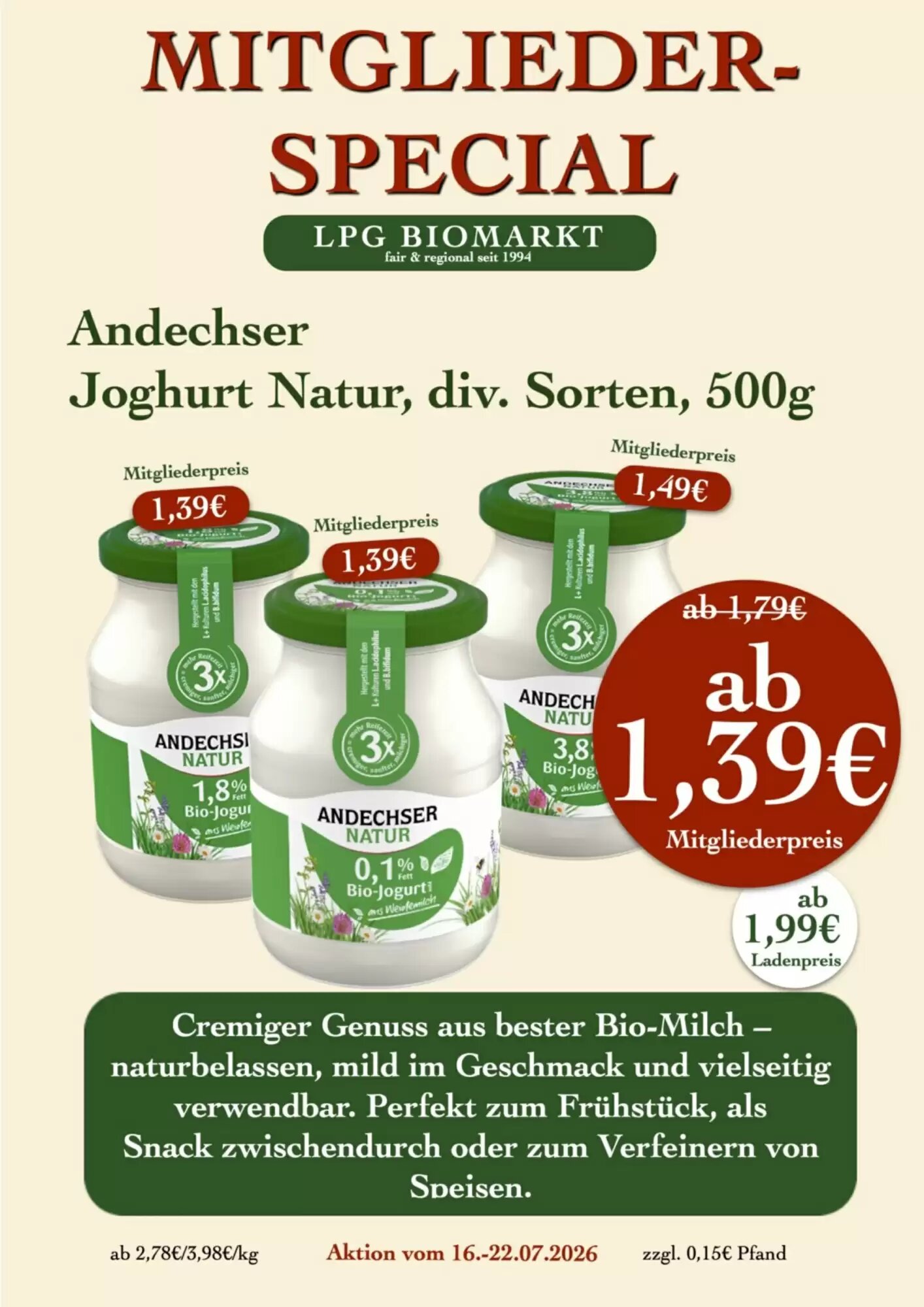 LPG Biomarkt Prospekt (ab 16.07.2026) zum Blättern - Seite 18