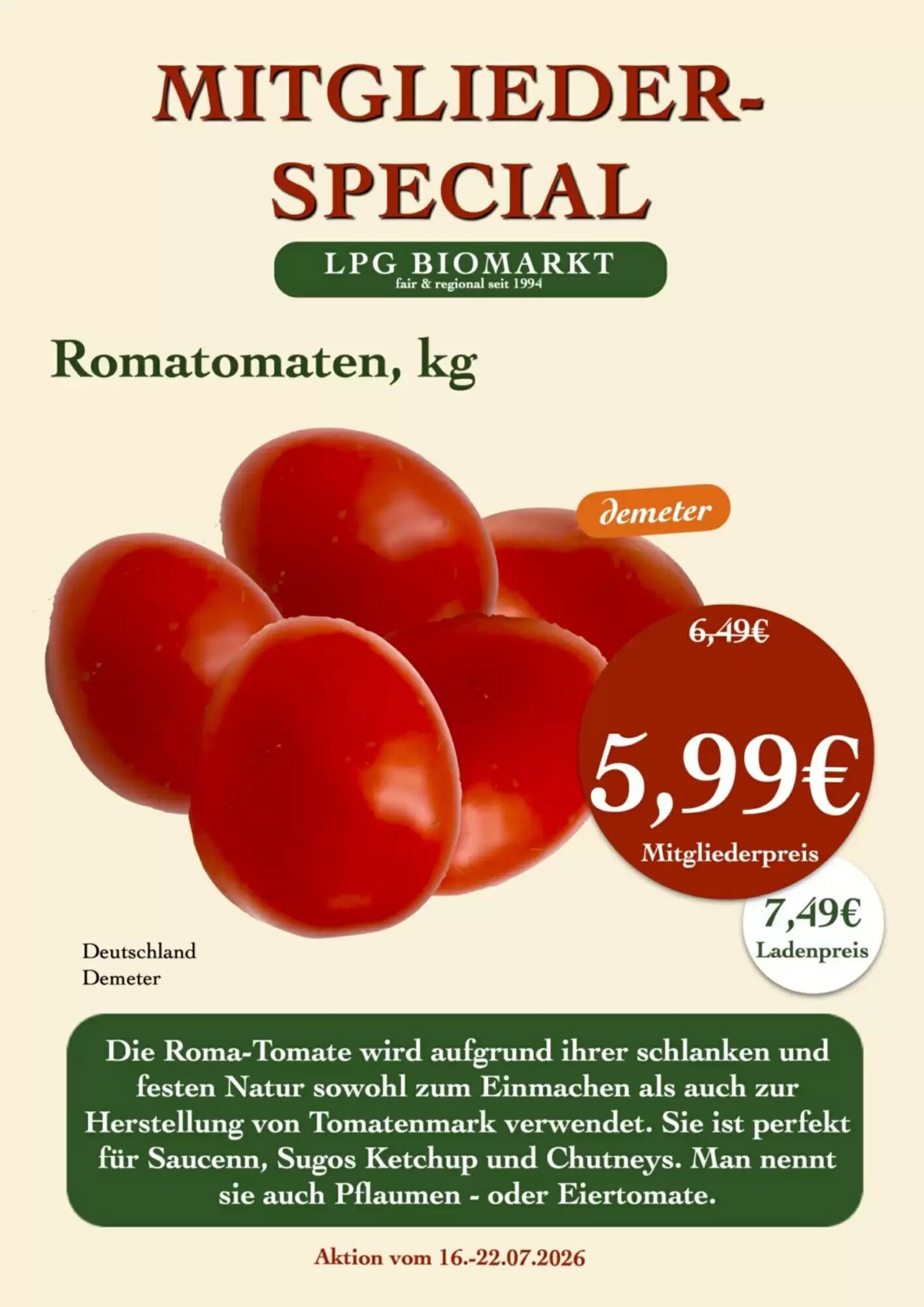 LPG Biomarkt Prospekt (ab 16.07.2026) zum Blättern - Seite 9