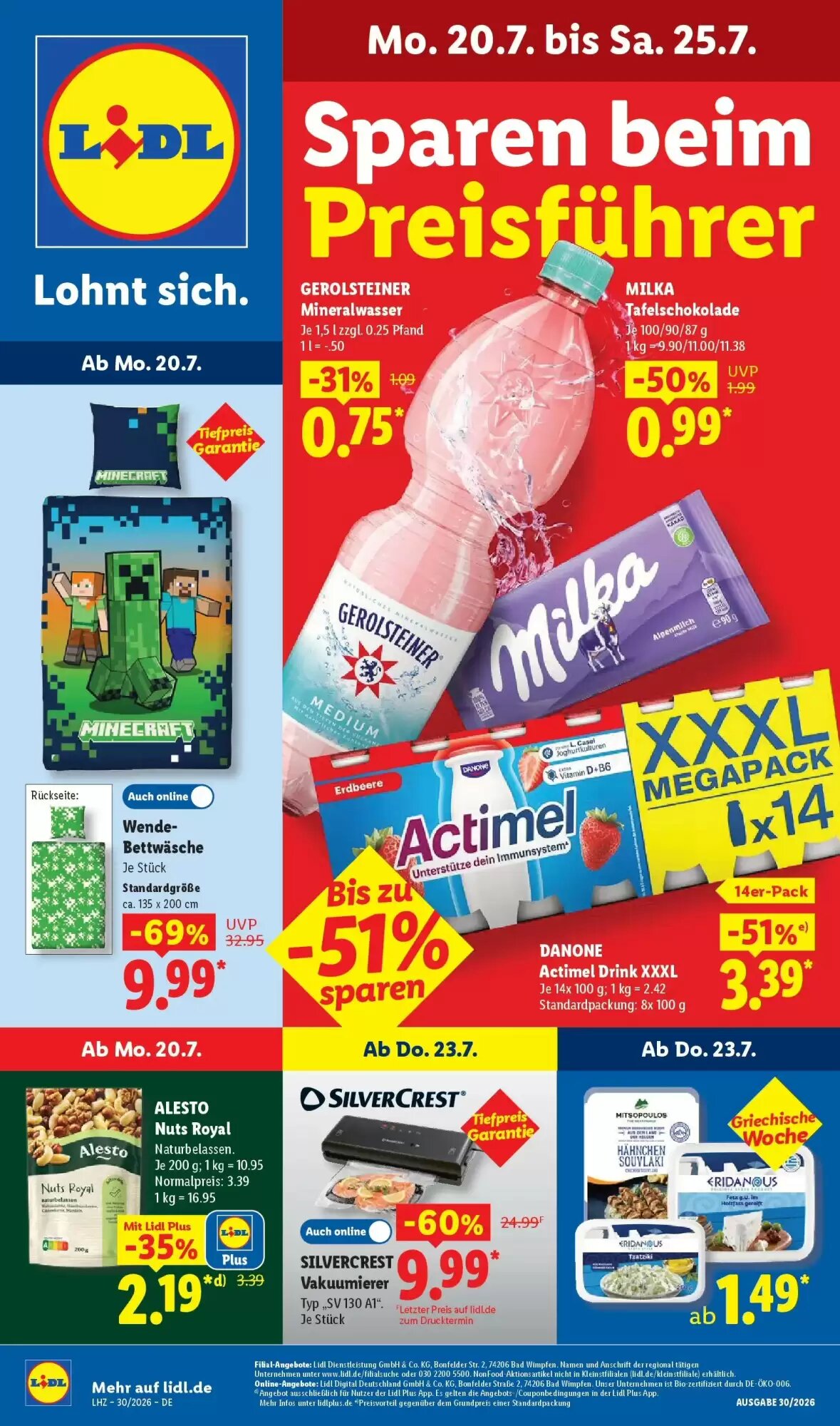 Lidl Prospekt (ab 19.07.2026) zum Blättern - Seite 1