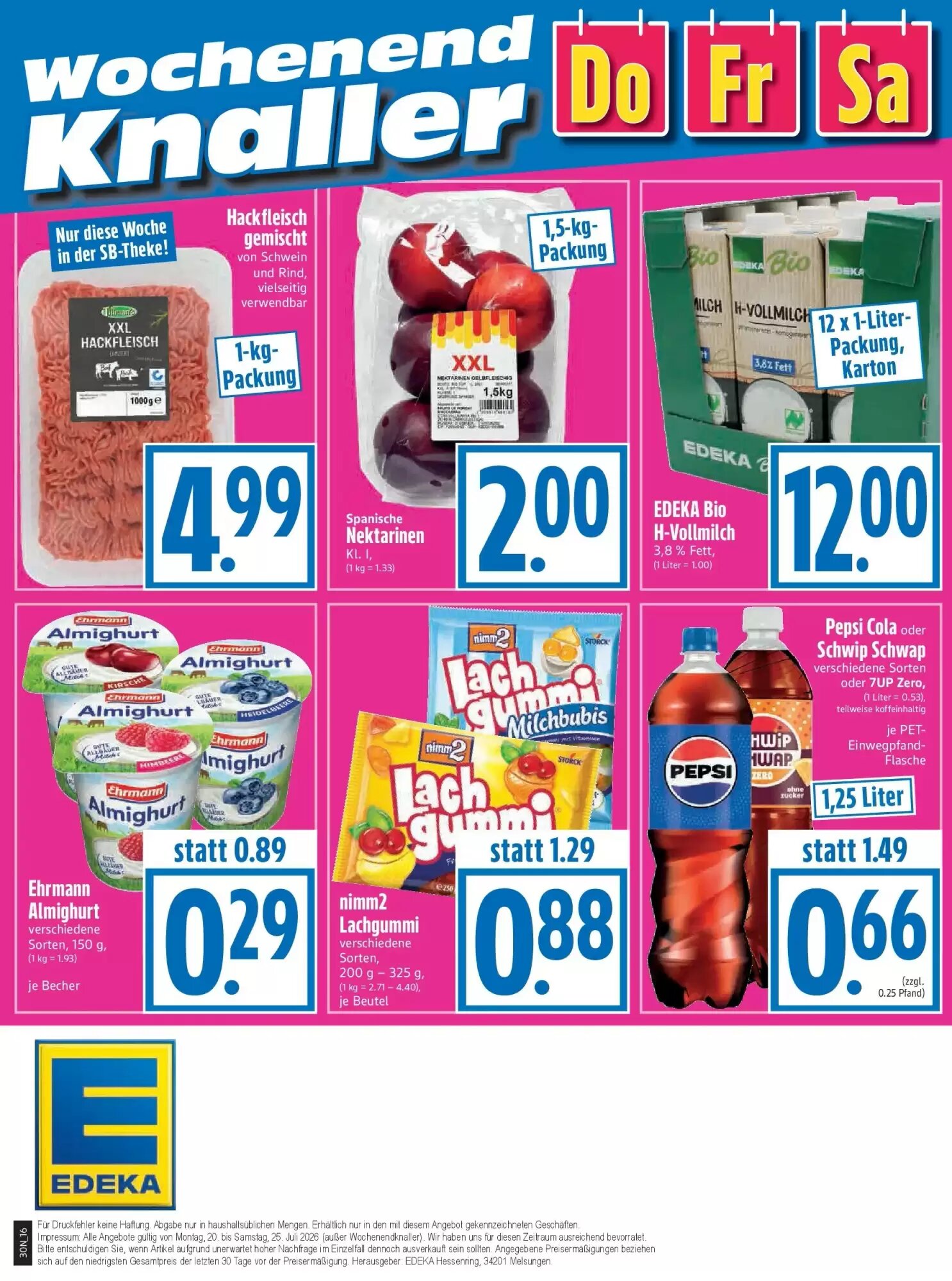 EDEKA Hahner Prospekt (ab 19.07.2026) zum Blättern - Seite 18