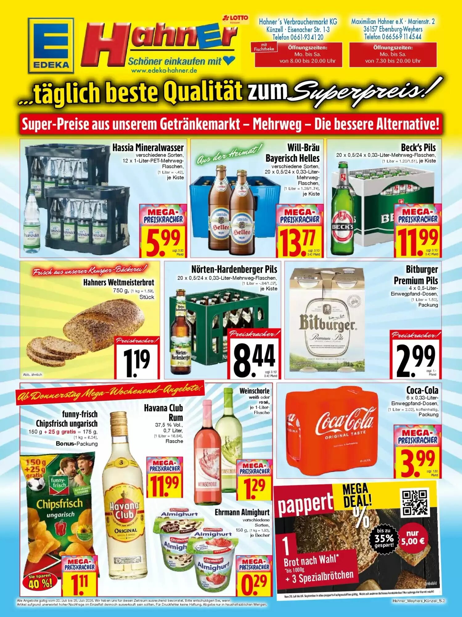 EDEKA Hahner Prospekt (ab 19.07.2026) zum Blättern - Seite 2