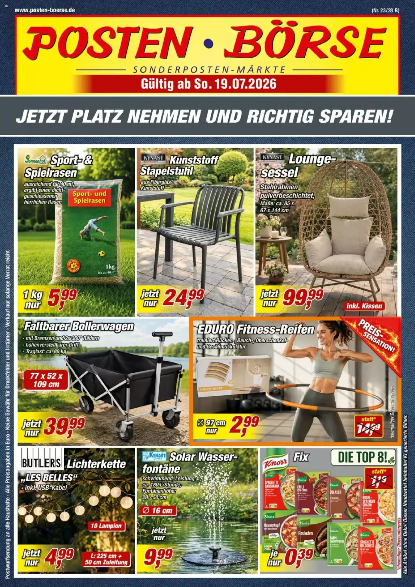 Posten Börse Prospekt (ab 19.07.2026) zum Blättern - Seite 1