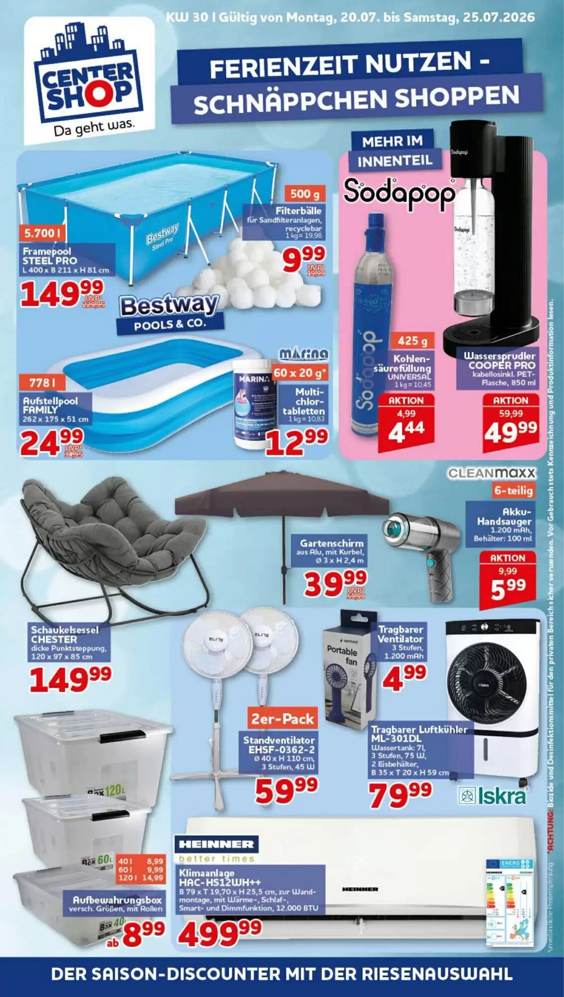 CENTERSHOP Prospekt (ab 20.07.2026) zum Blättern - Seite 1