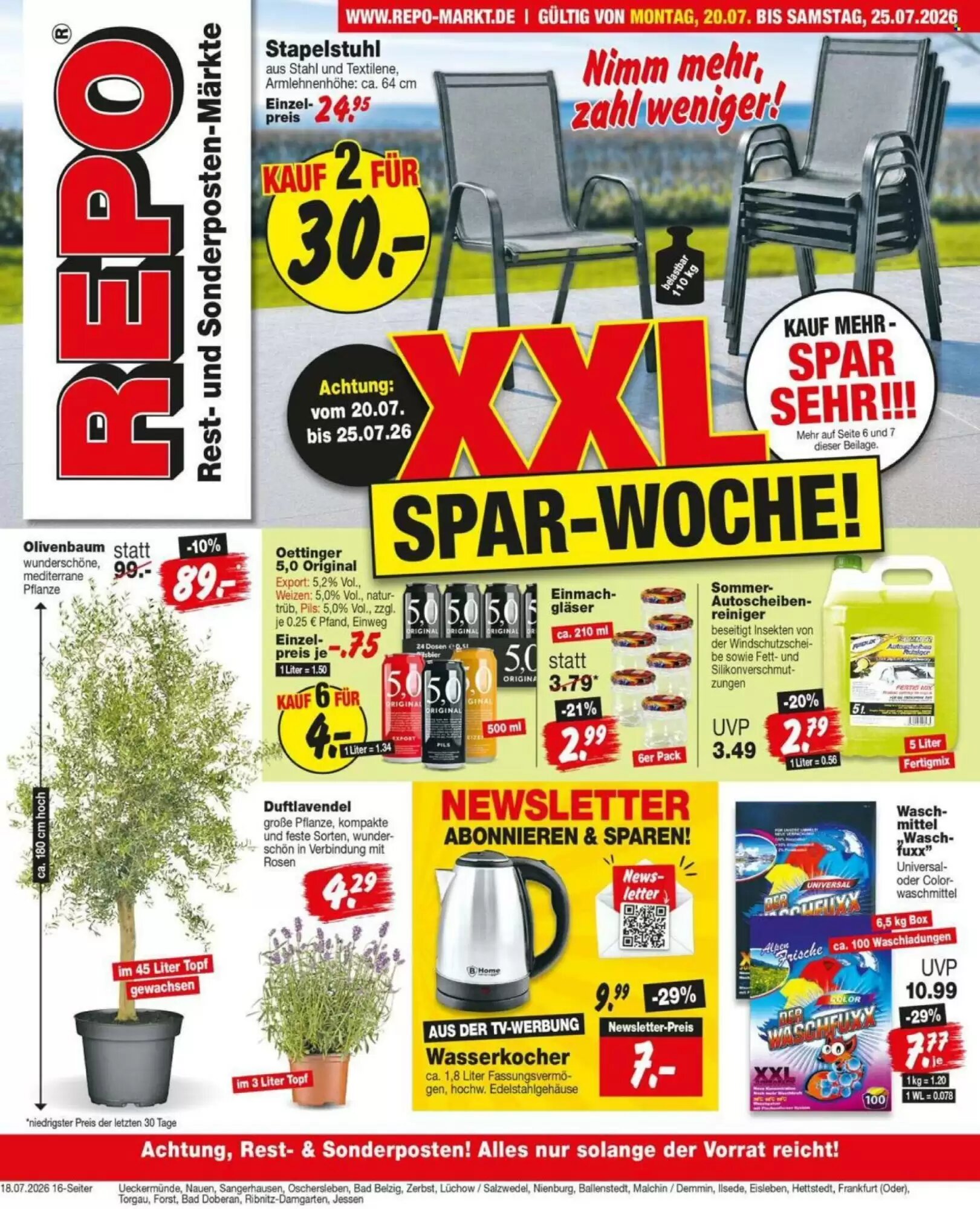 Repo Markt Prospekt (ab 20.07.2026) zum Blättern - Seite 1