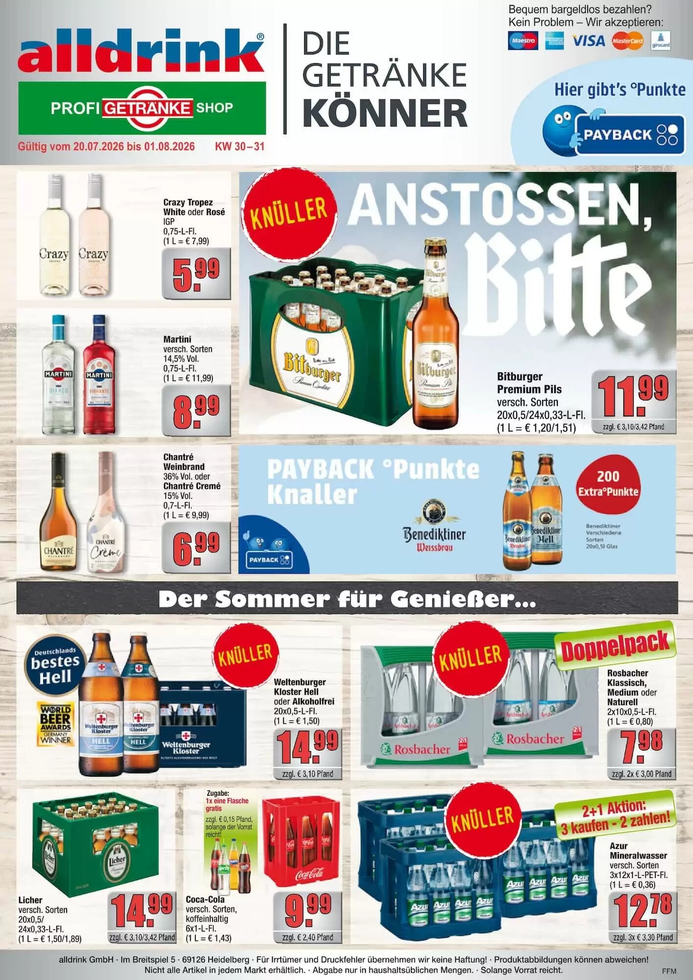 alldrink Prospekt (ab 20.07.2026) zum Blättern - Seite 1