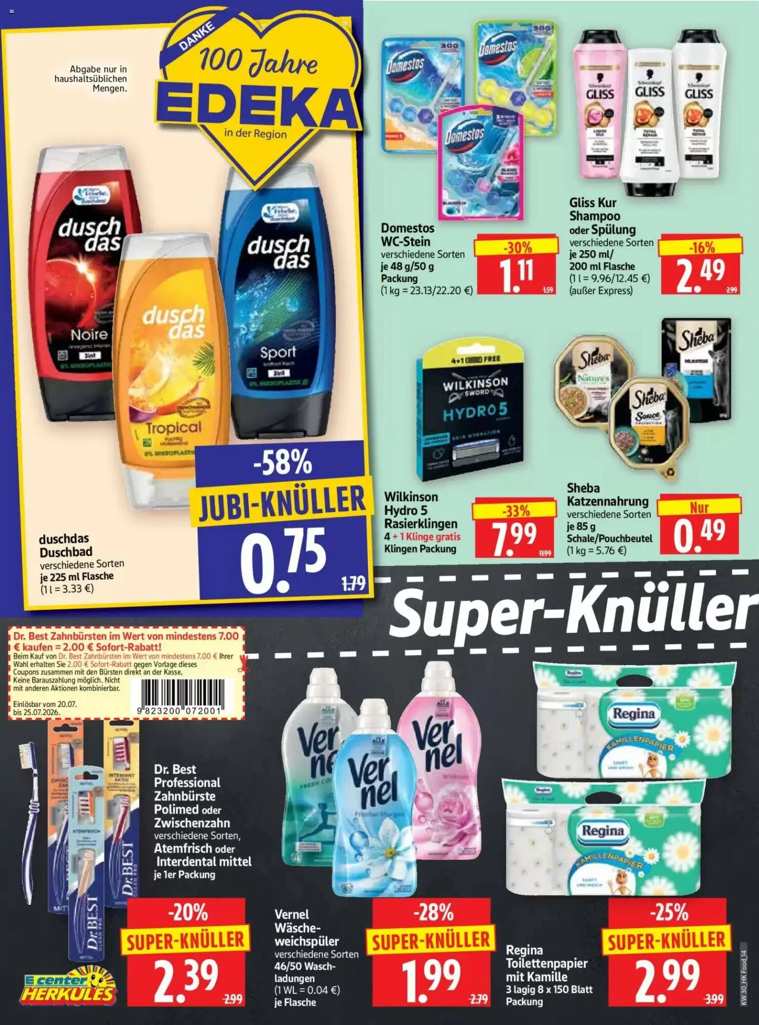 Edeka Herkules Prospekt (ab 20.07.2026) zum Blättern - Seite 14