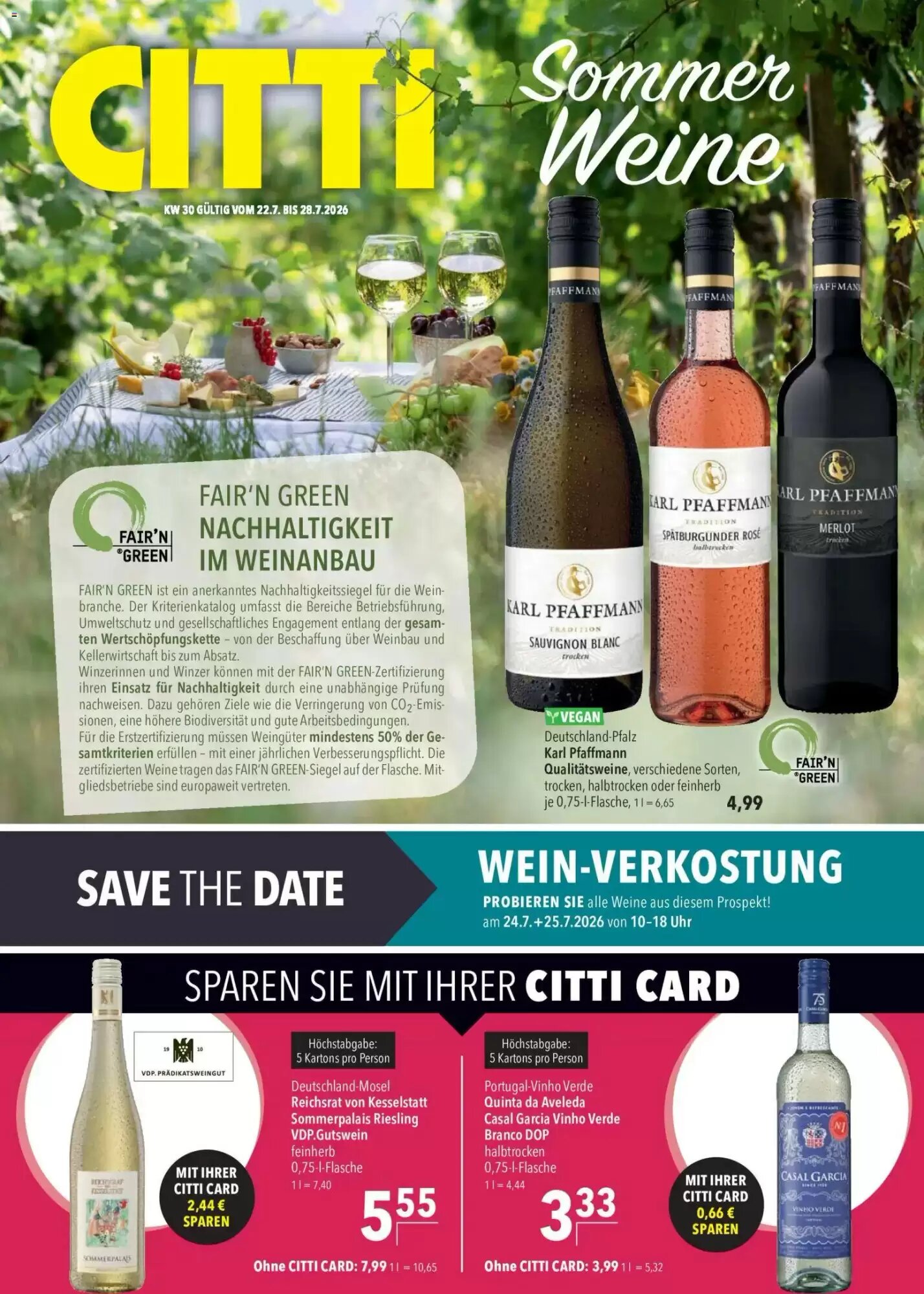 CITTI Markt Prospekt (ab 22.07.2026) zum Blättern - Seite 1