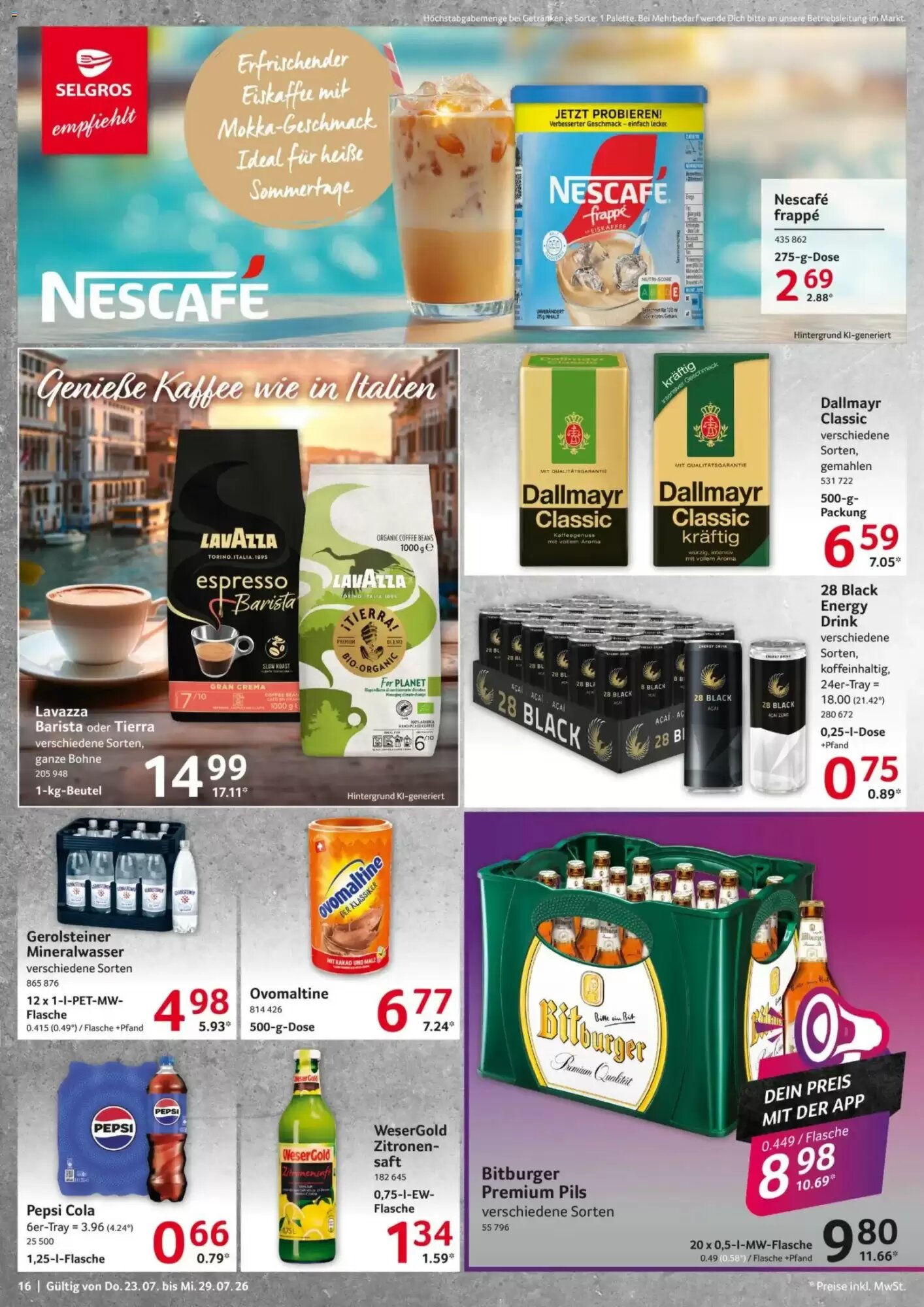 Selgros Prospekt (ab 23.07.2026) zum Blättern - Seite 16