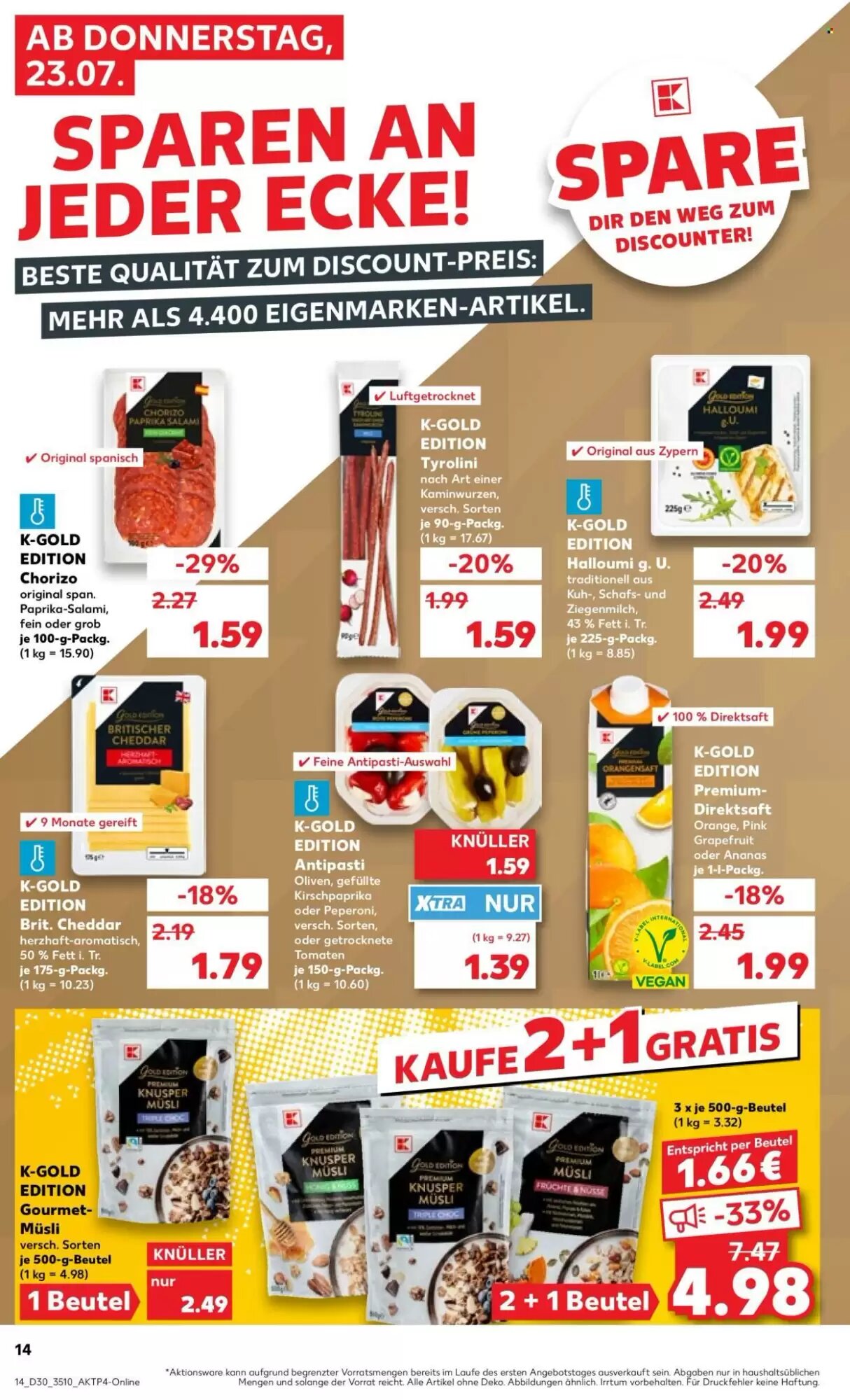 Kaufland Prospekt (ab 23.07.2026) zum Blättern - Seite 14