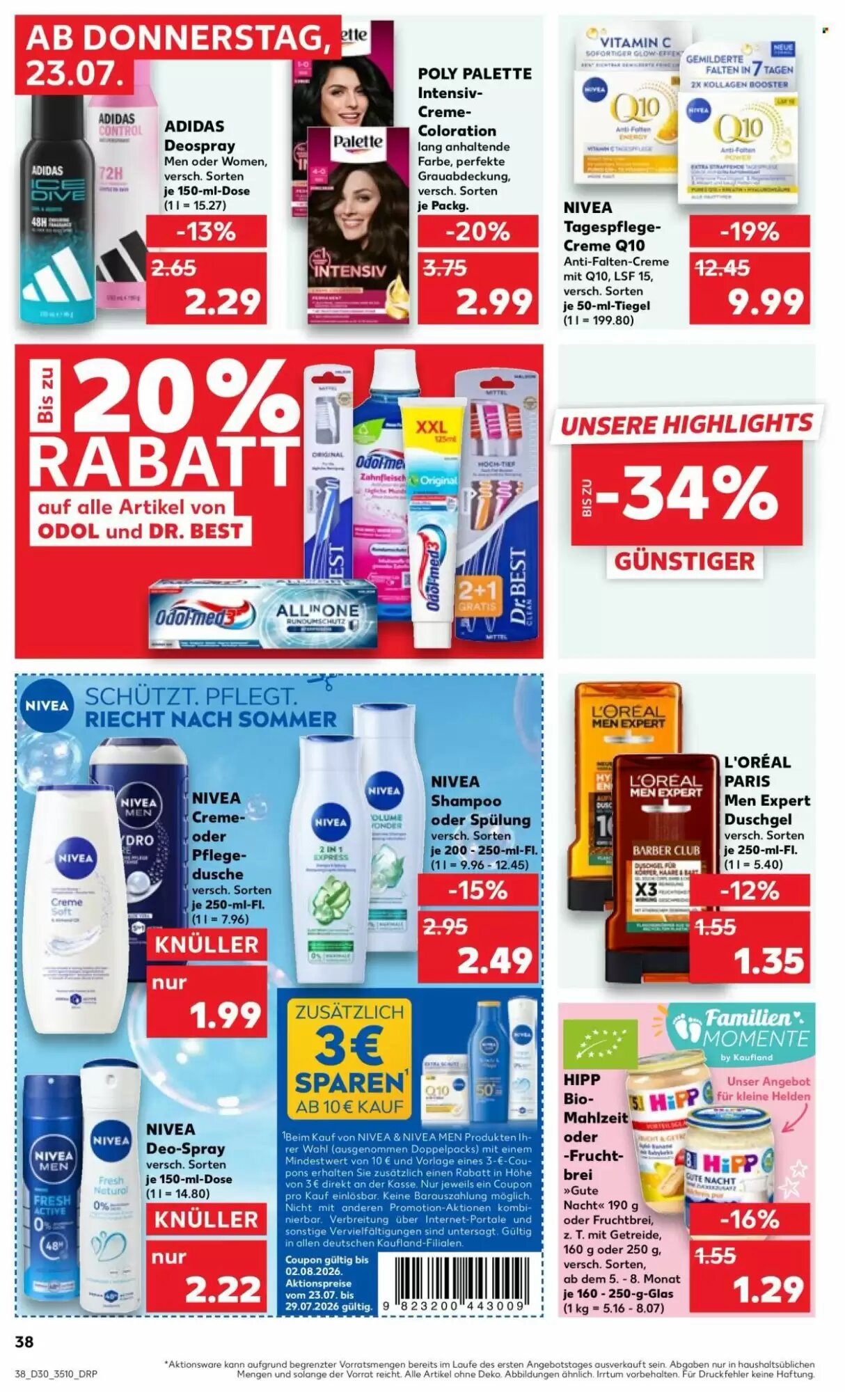 Kaufland Prospekt (ab 23.07.2026) zum Blättern - Seite 38