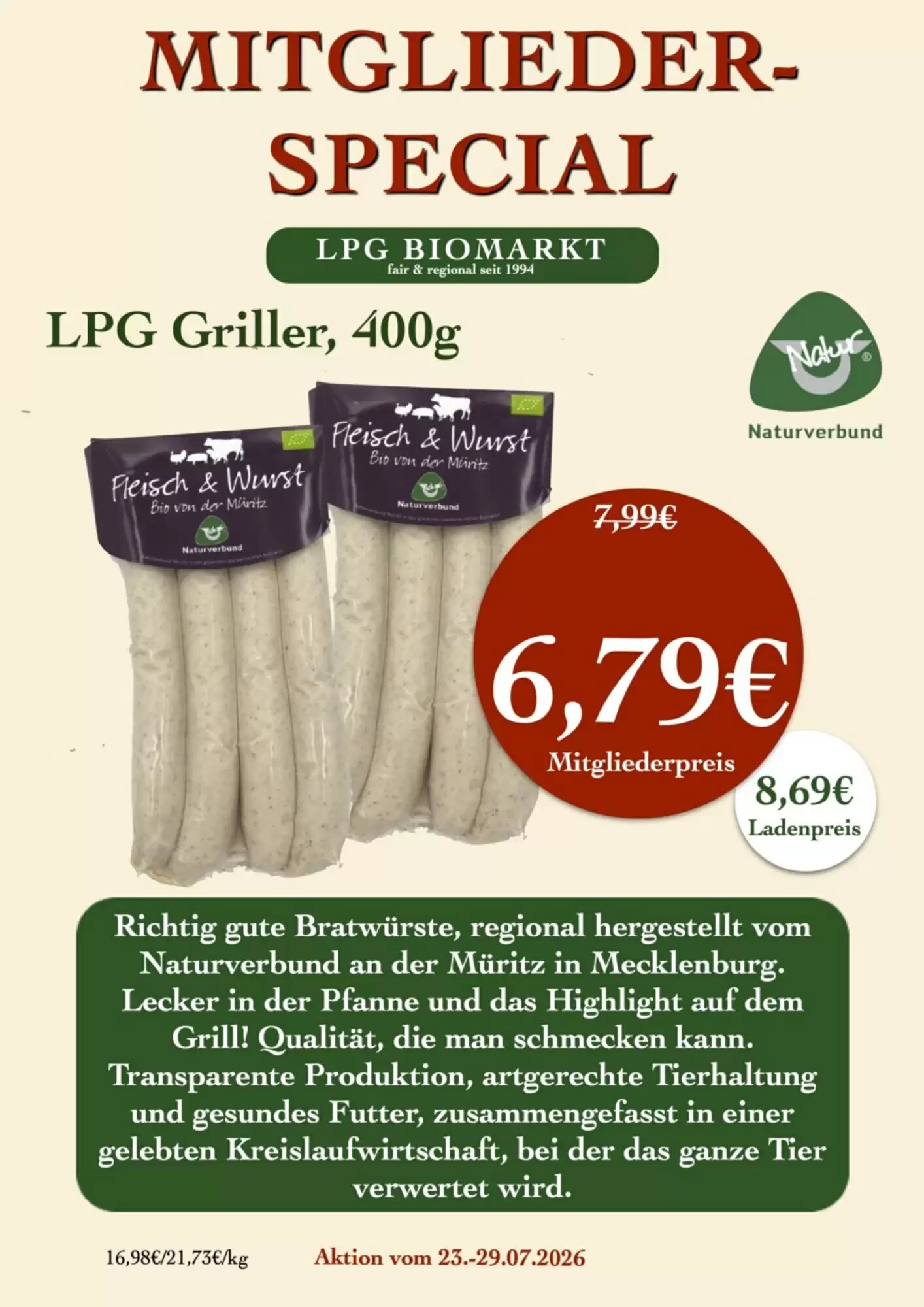 LPG Biomarkt Prospekt (ab 23.07.2026) zum Blättern - Seite 17