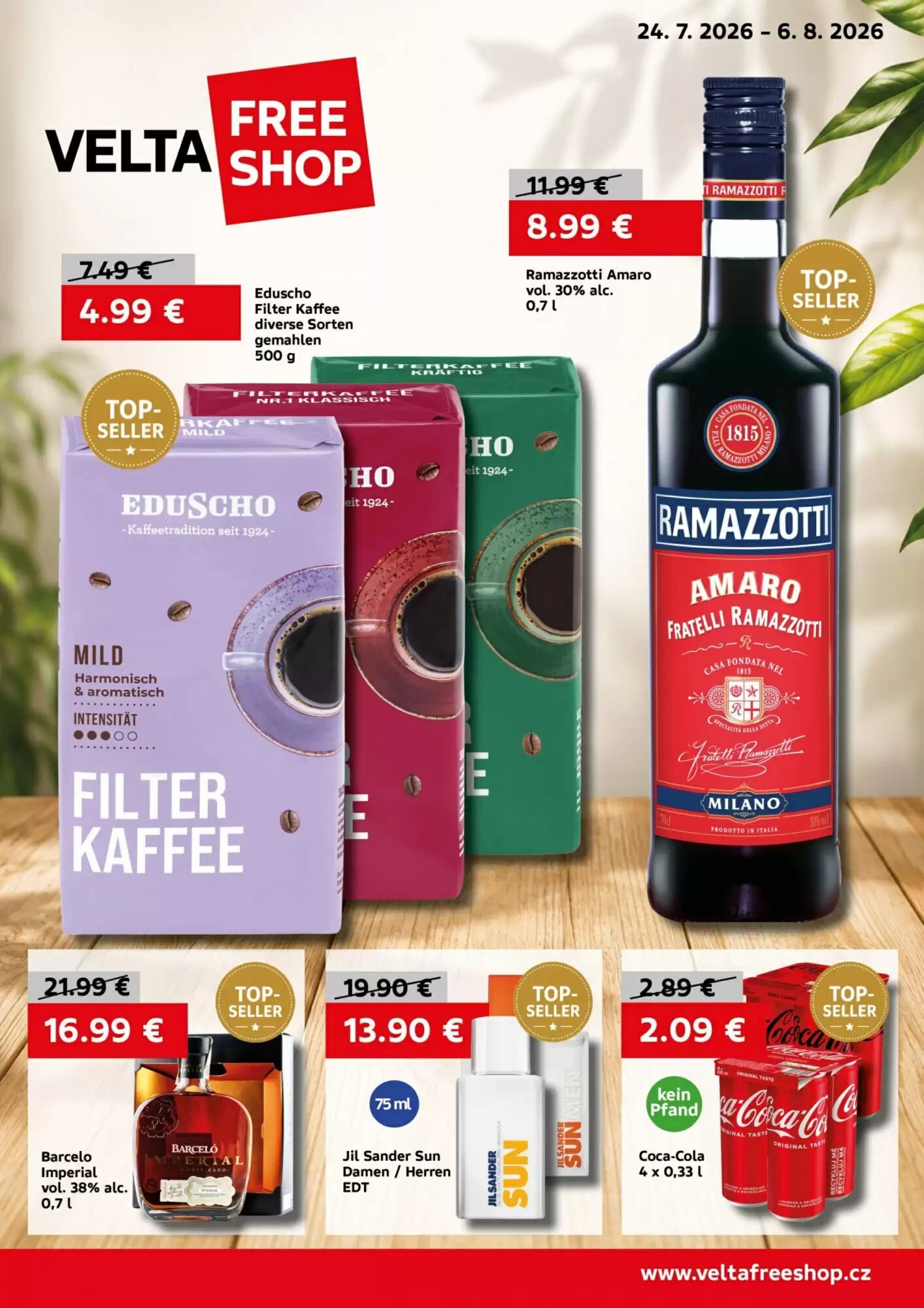 VELTA Free Shop Prospekt (ab 24.07.2026) zum Blättern - Seite 1