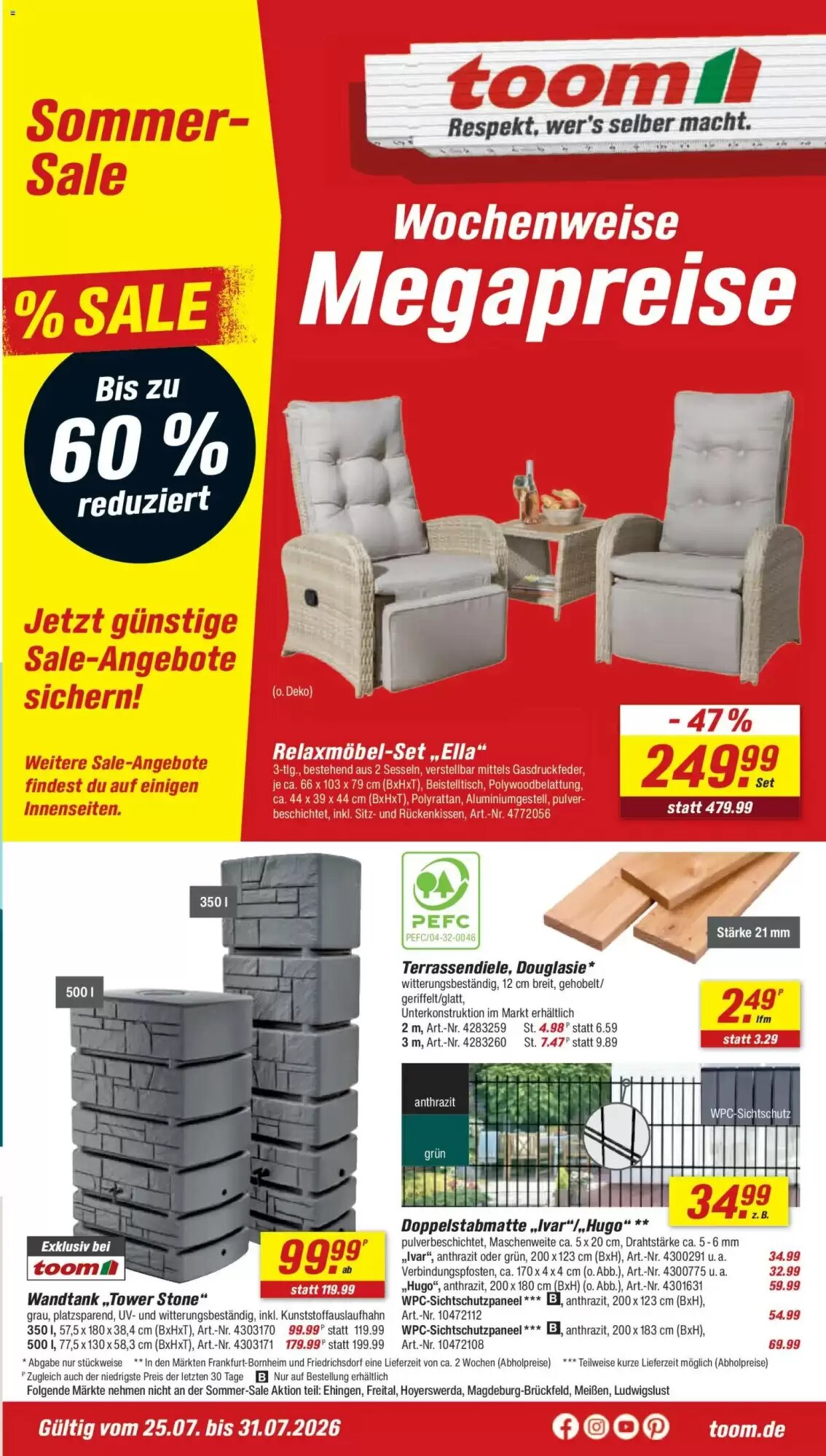 toom Baumarkt Prospekt (ab 25.07.2026) zum Blättern - Seite 1