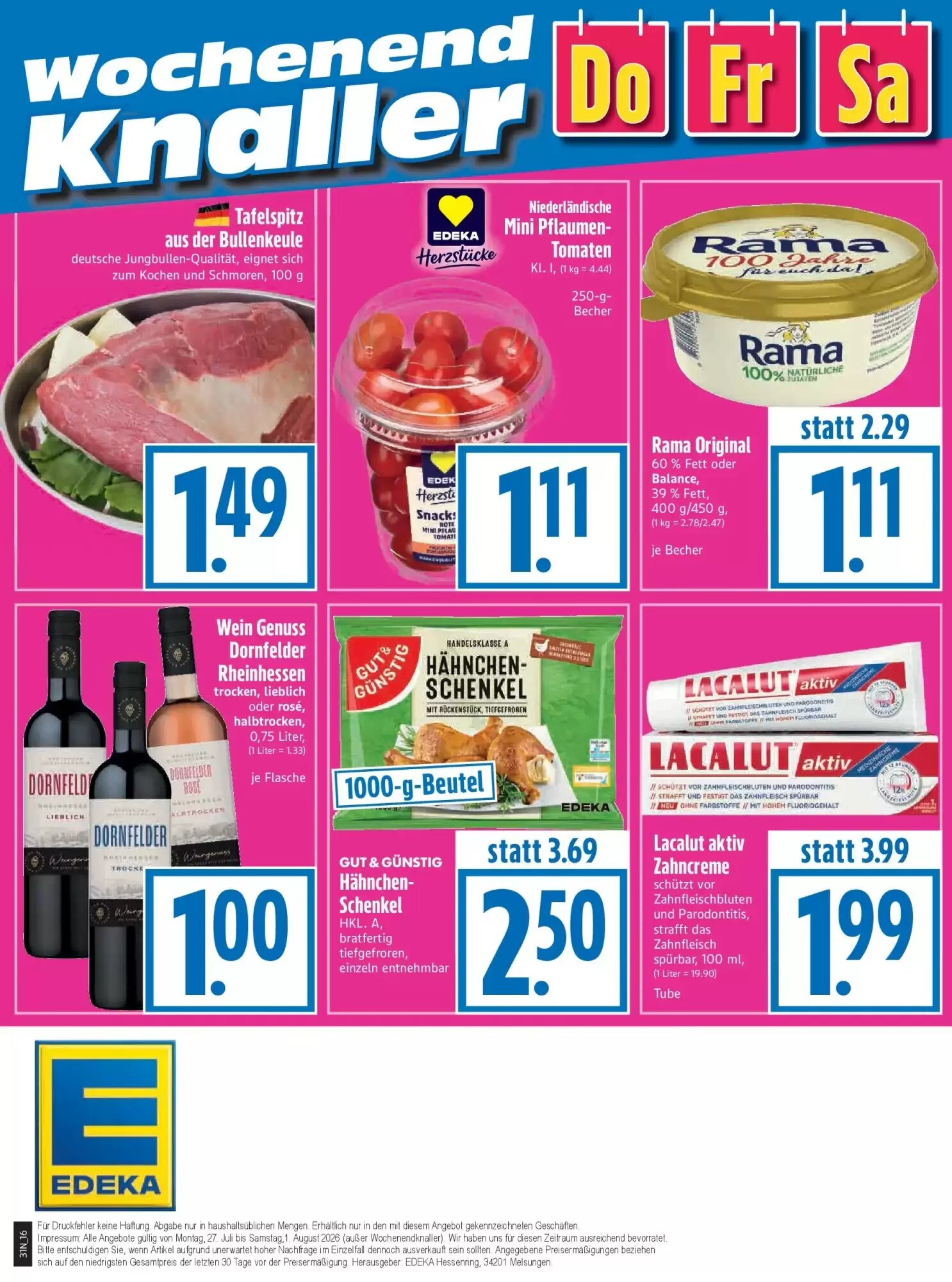 EDEKA Hahner Prospekt (ab 25.07.2026) zum Blättern - Seite 18