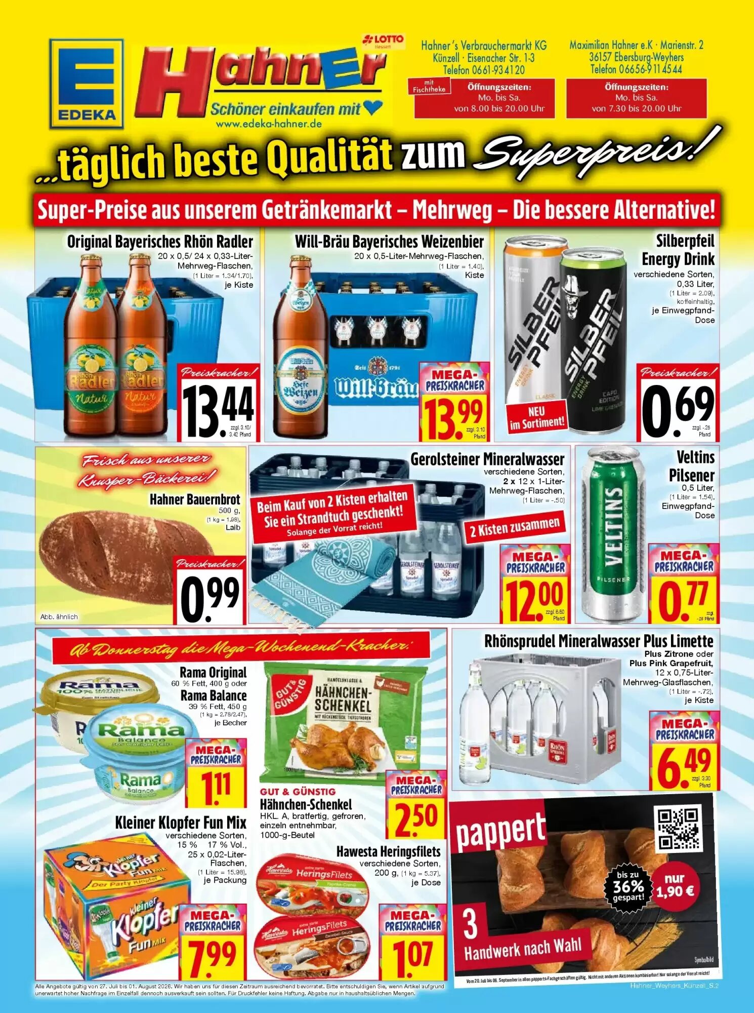 EDEKA Hahner Prospekt (ab 25.07.2026) zum Blättern - Seite 2