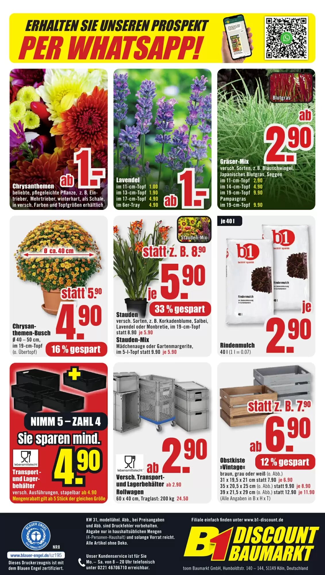 B1 Discount Baumarkt Prospekt (ab 26.07.2026) zum Blättern - Seite 12