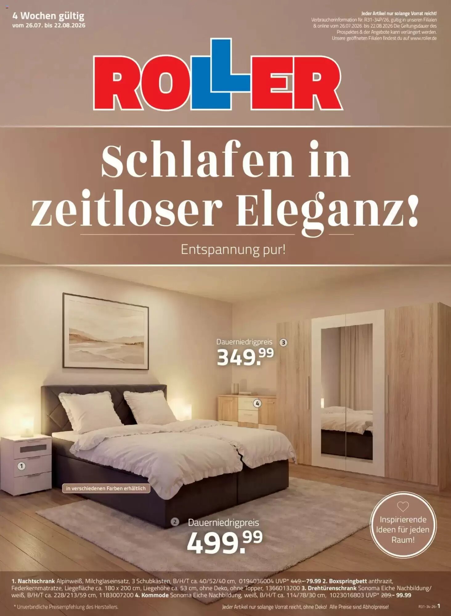 ROLLER Prospekt (ab 26.07.2026) zum Blättern - Seite 1