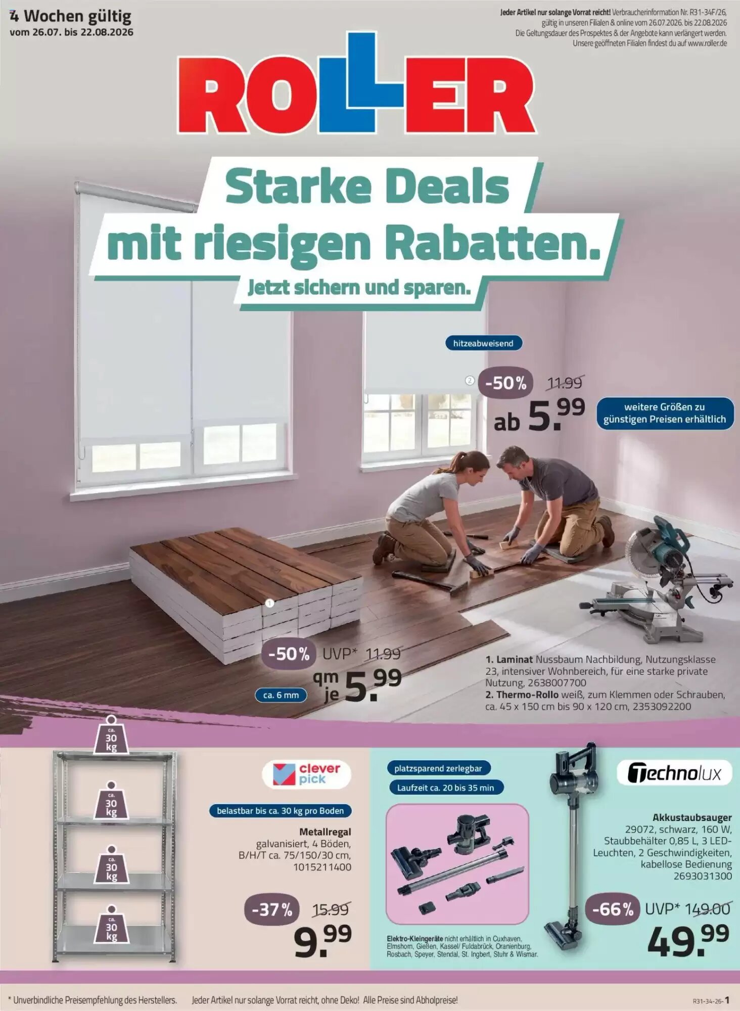 ROLLER Prospekt (ab 26.07.2026) zum Blättern - Seite 1
