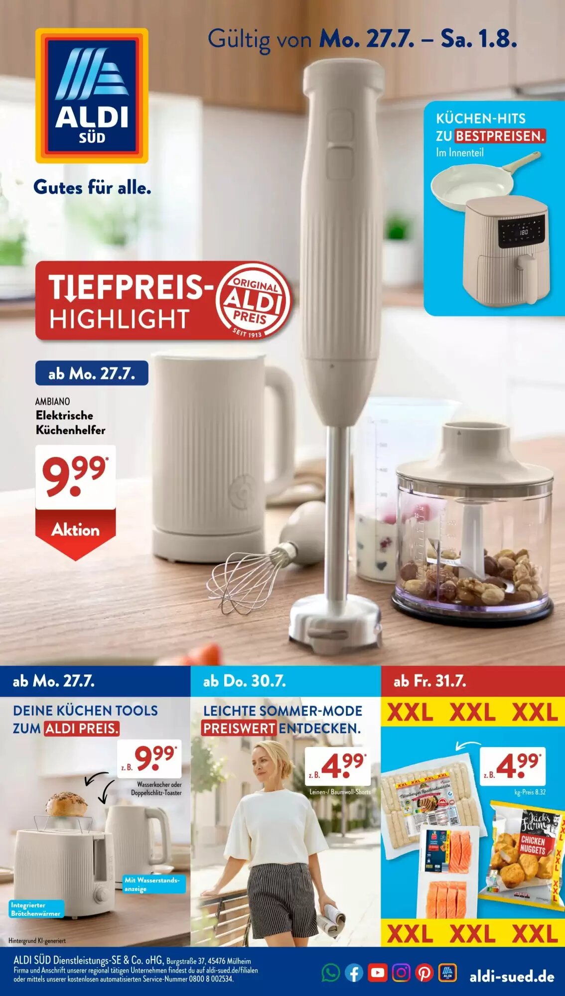Aldi Süd Prospekt (ab 27.07.2026) zum Blättern - Seite 1