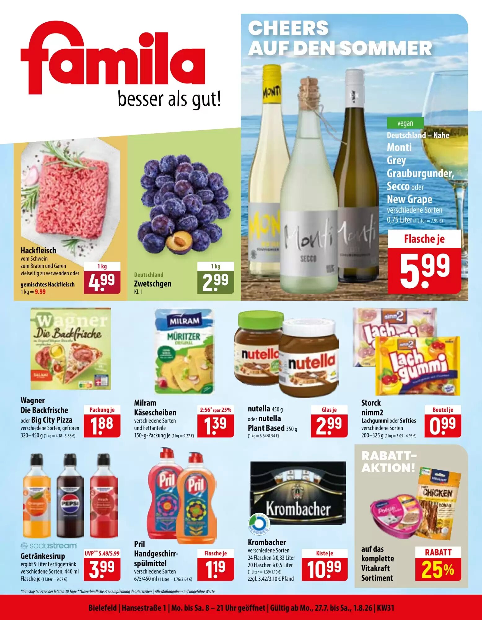 Famila Nord Ost Prospekt (ab 27.07.2026) zum Blättern - Seite 1