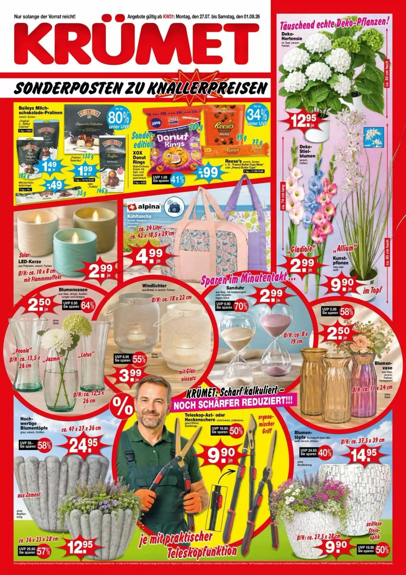 Krümet Sonderposten Prospekt (ab 27.07.2026) zum Blättern - Seite 1