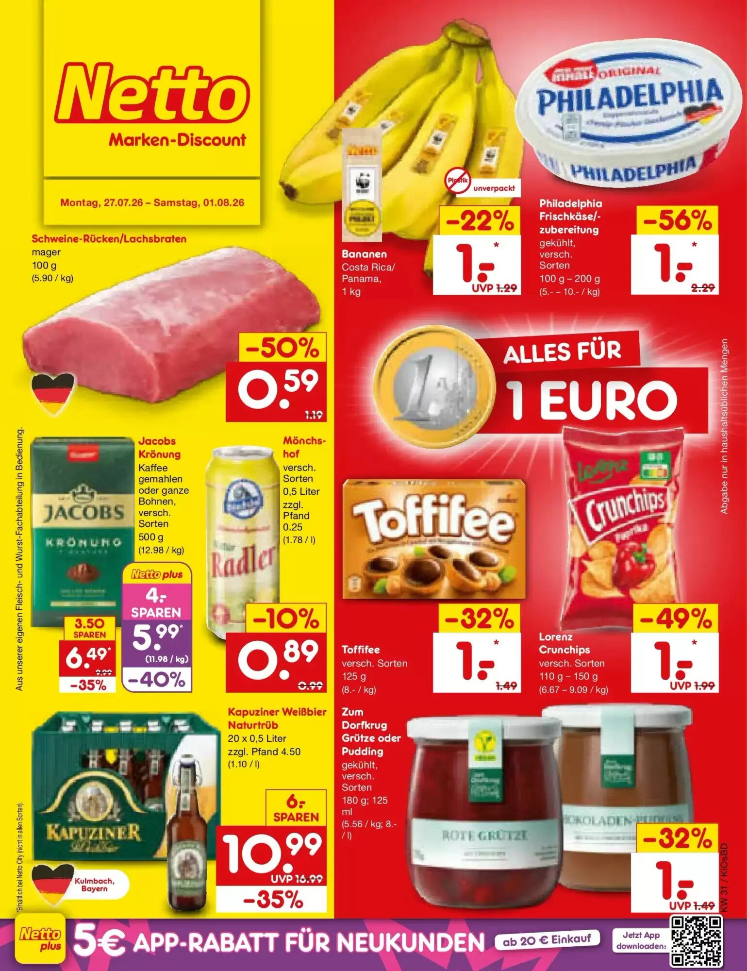 Netto Marken-Discount Prospekt (ab 27.07.2026) zum Blättern - Seite 1