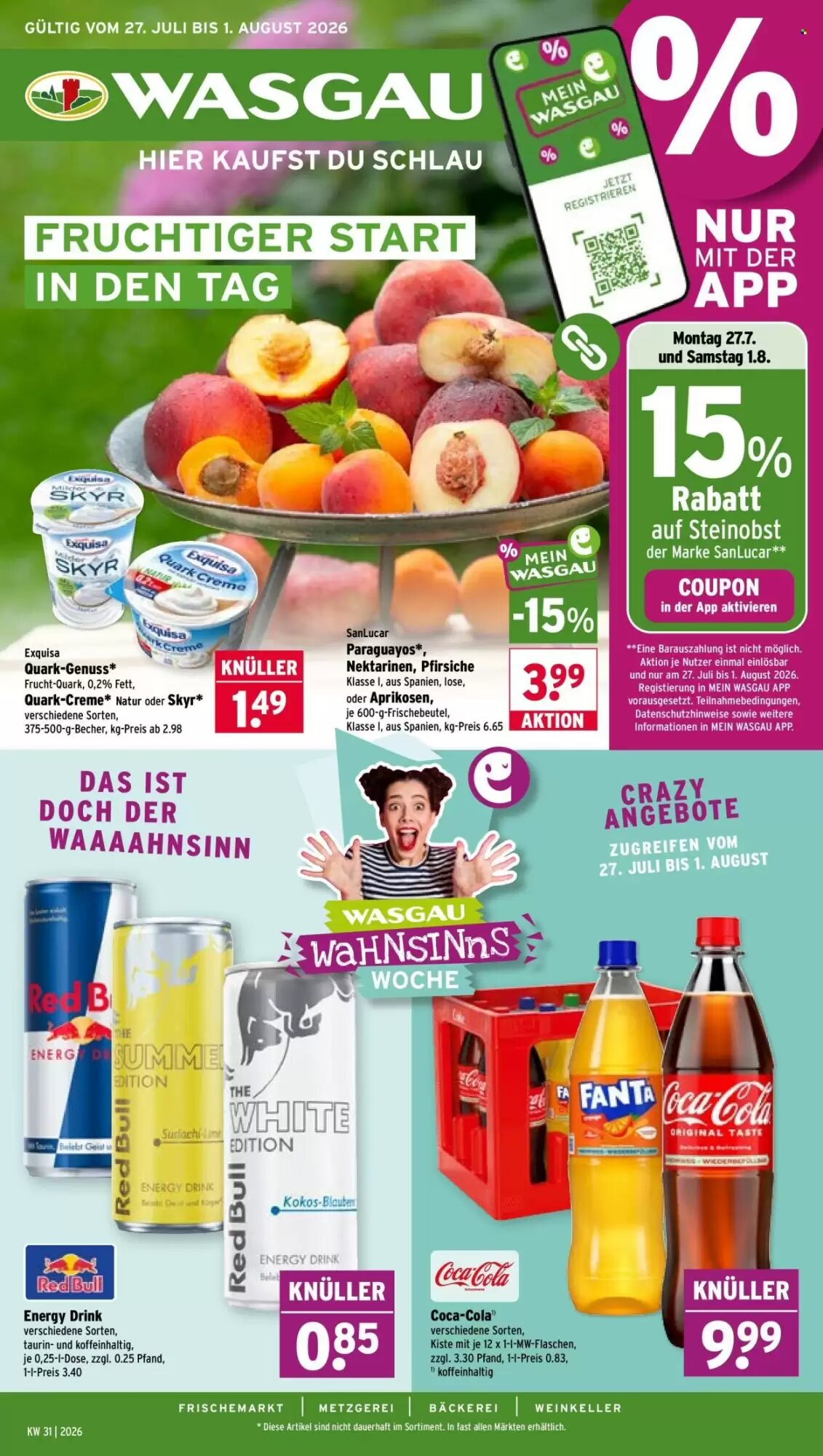 Wasgau Prospekt (ab 27.07.2026) zum Blättern - Seite 1