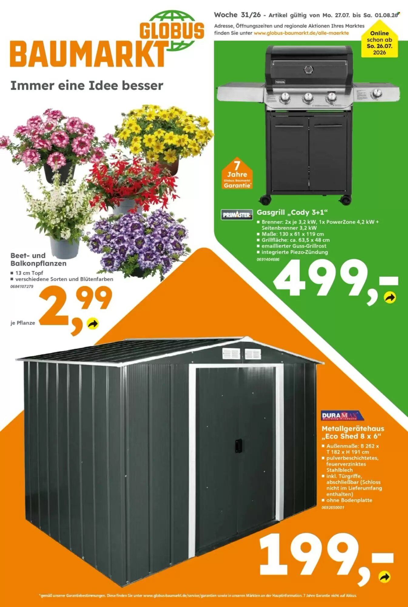 Globus Baumarkt Prospekt (ab 27.07.2026) zum Blättern - Seite 1
