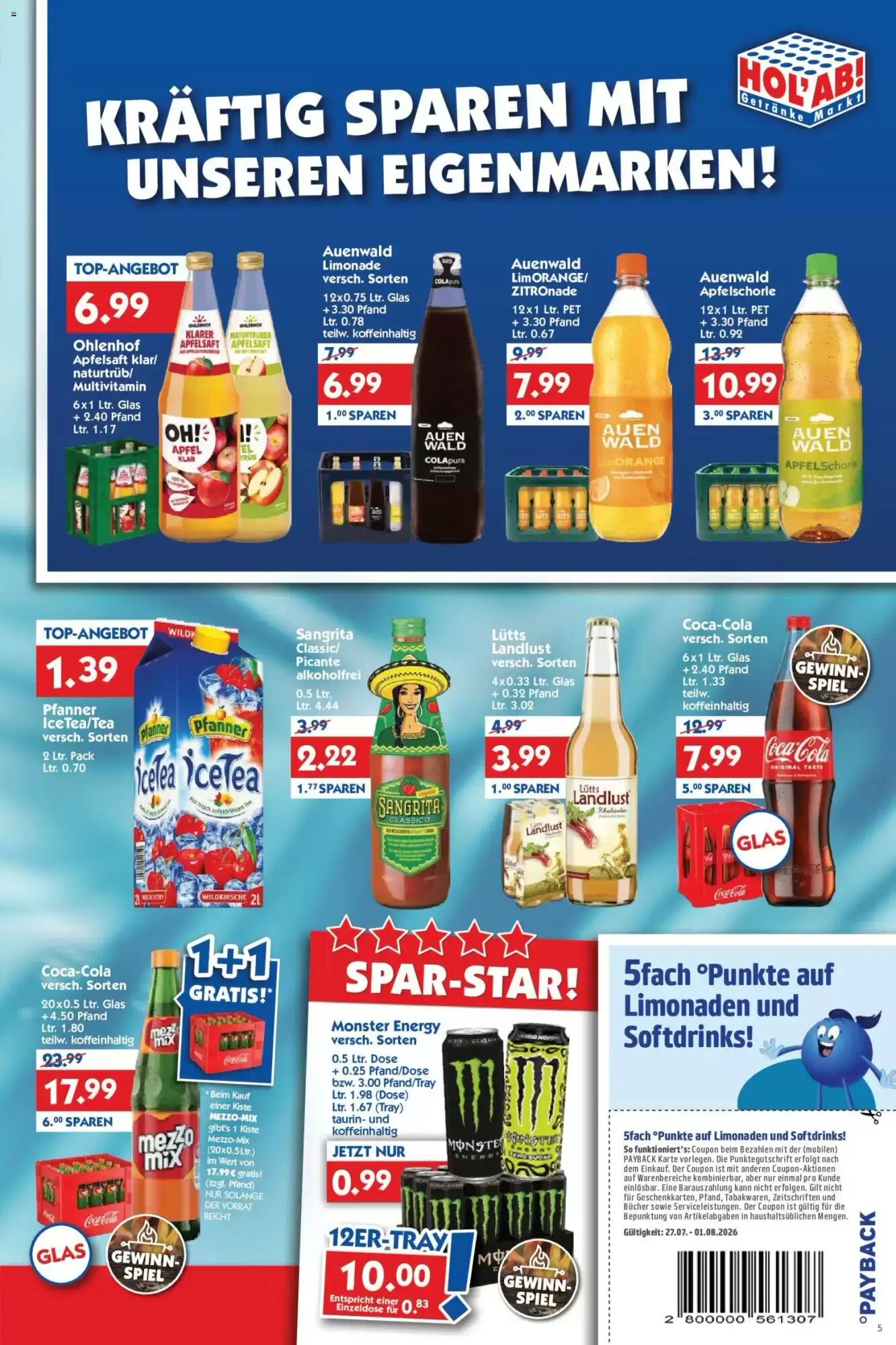 Hol'ab Getränkemarkt Prospekt (ab 27.07.2026) zum Blättern - Seite 5