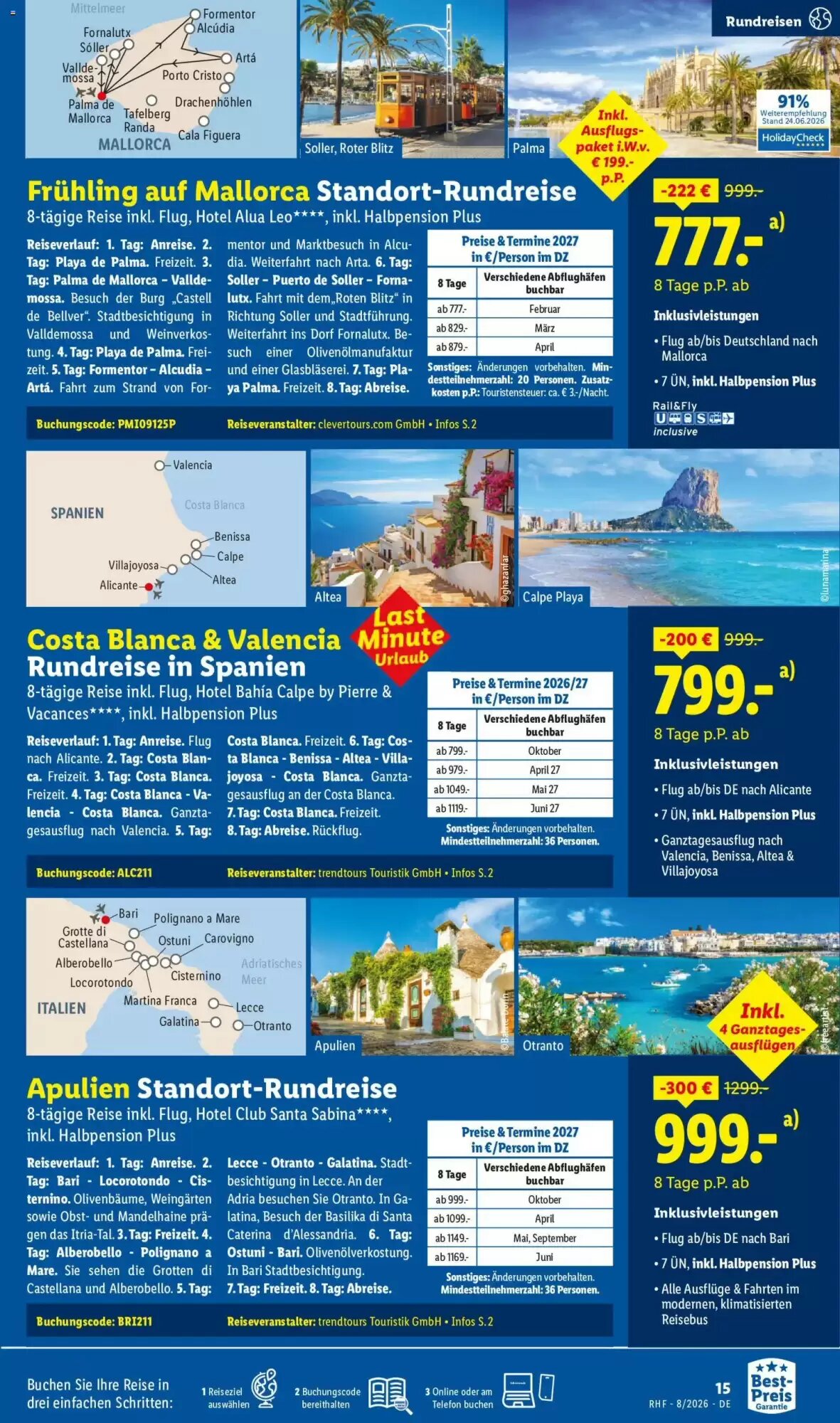 Lidl Reisen Prospekt (ab 29.07.2026) zum Blättern - Seite 15