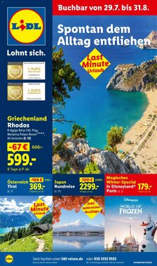 Lidl Reisen Prospekt (ab 29.07.2026) zum Blättern