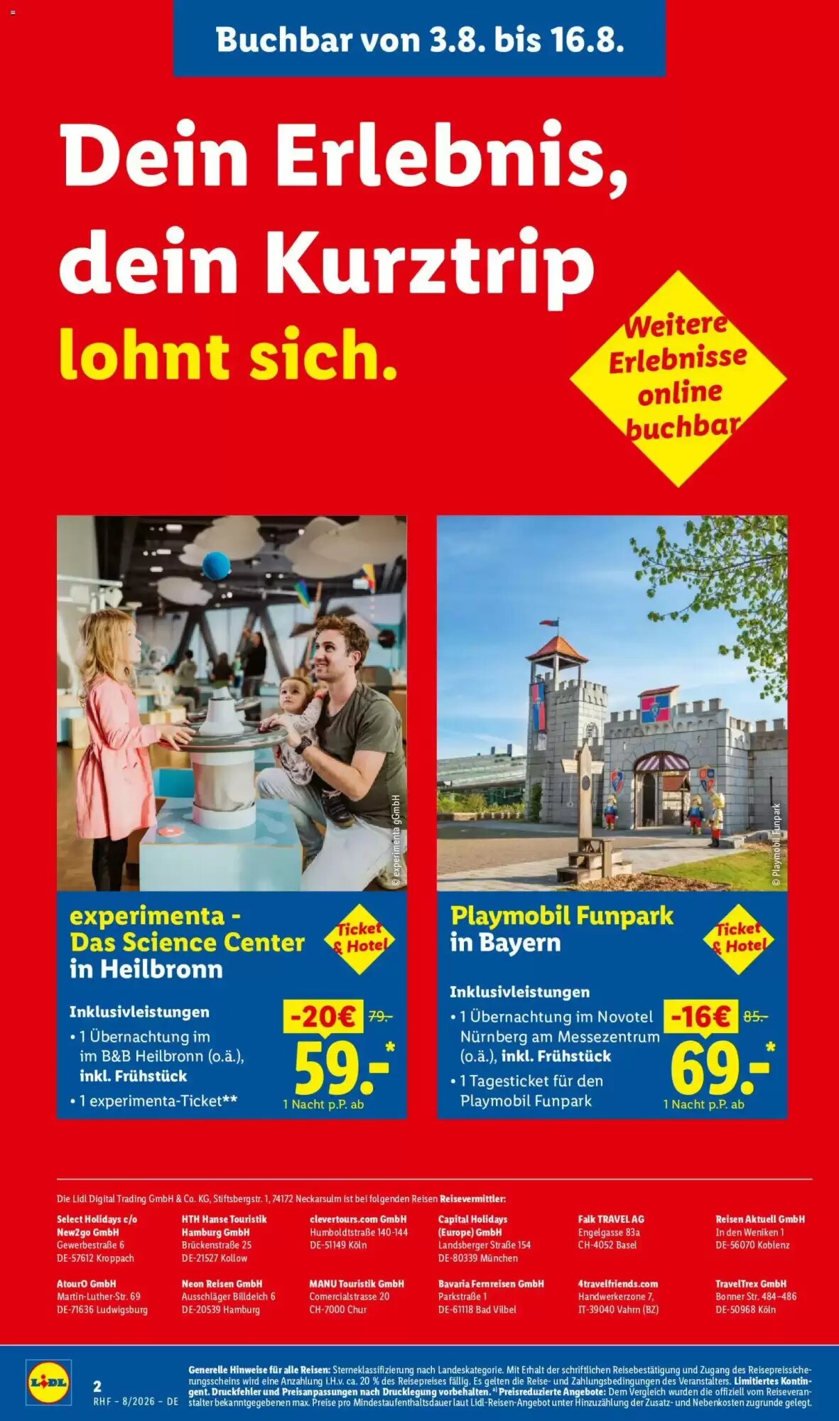 Lidl Reisen Prospekt (ab 29.07.2026) zum Blättern - Seite 2