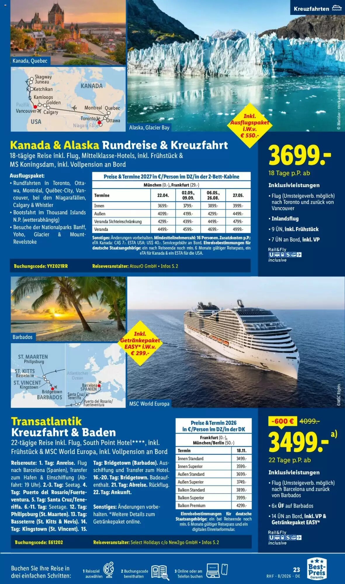 Lidl Reisen Prospekt (ab 29.07.2026) zum Blättern - Seite 23
