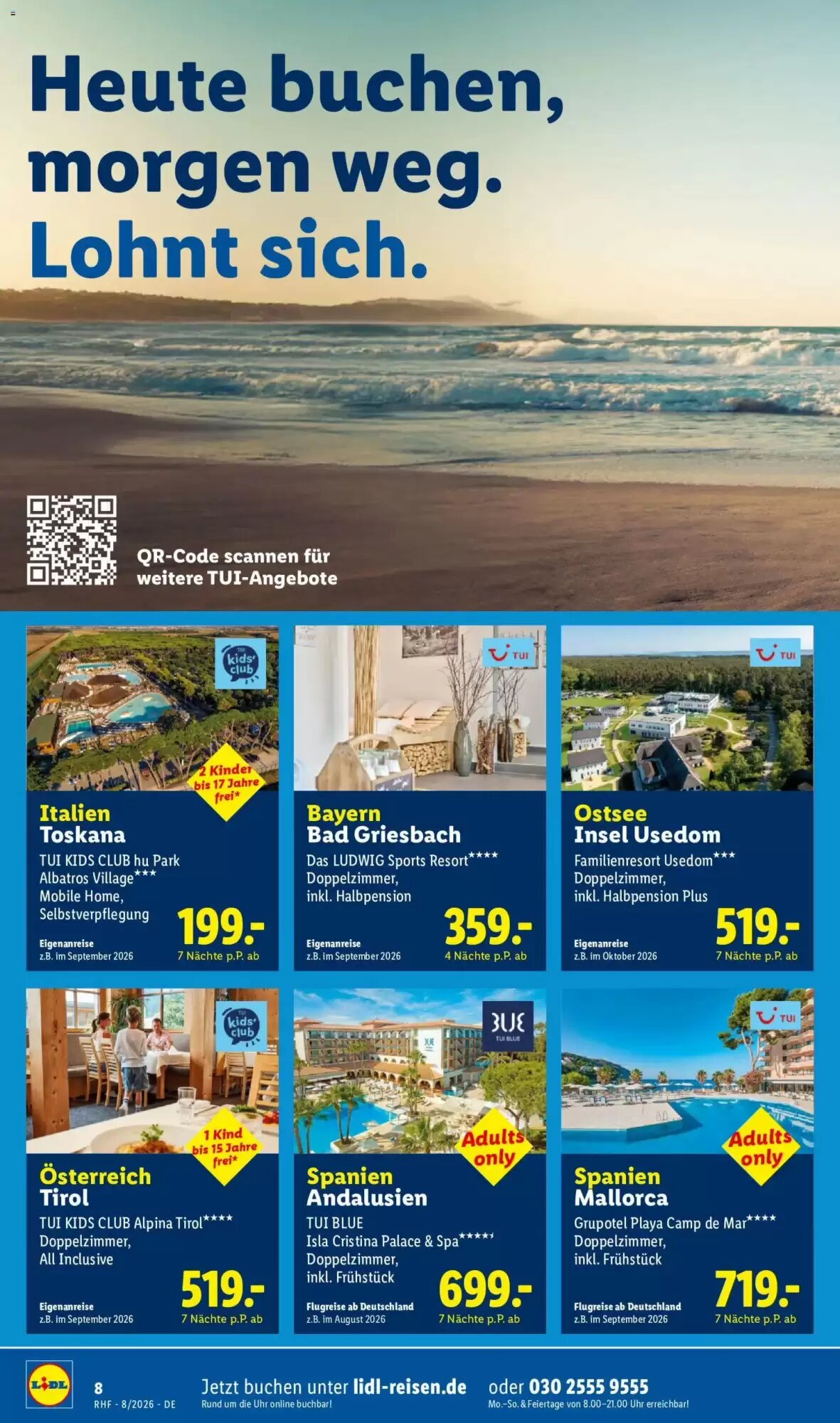 Lidl Reisen Prospekt (ab 29.07.2026) zum Blättern - Seite 8