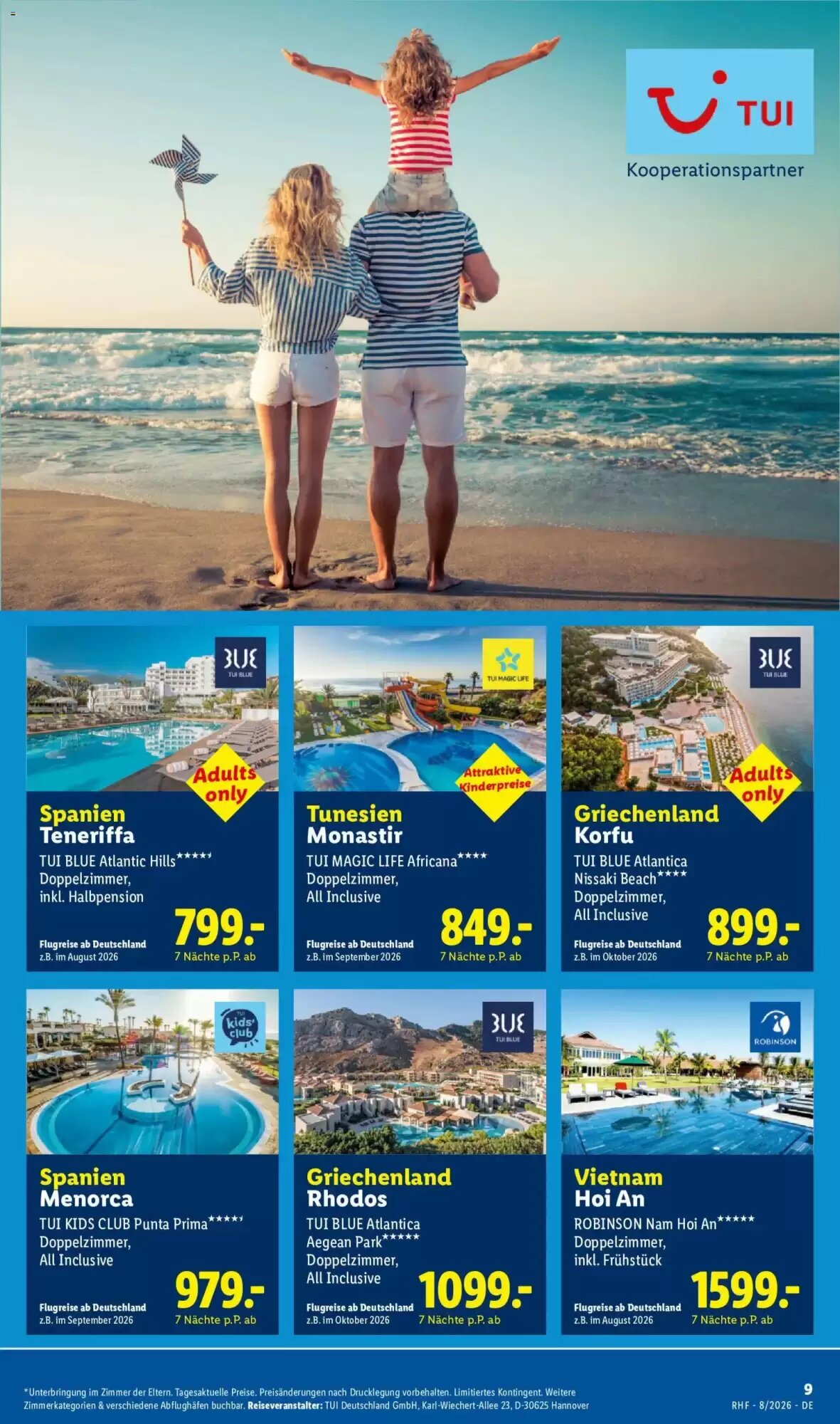 Lidl Reisen Prospekt (ab 29.07.2026) zum Blättern - Seite 9