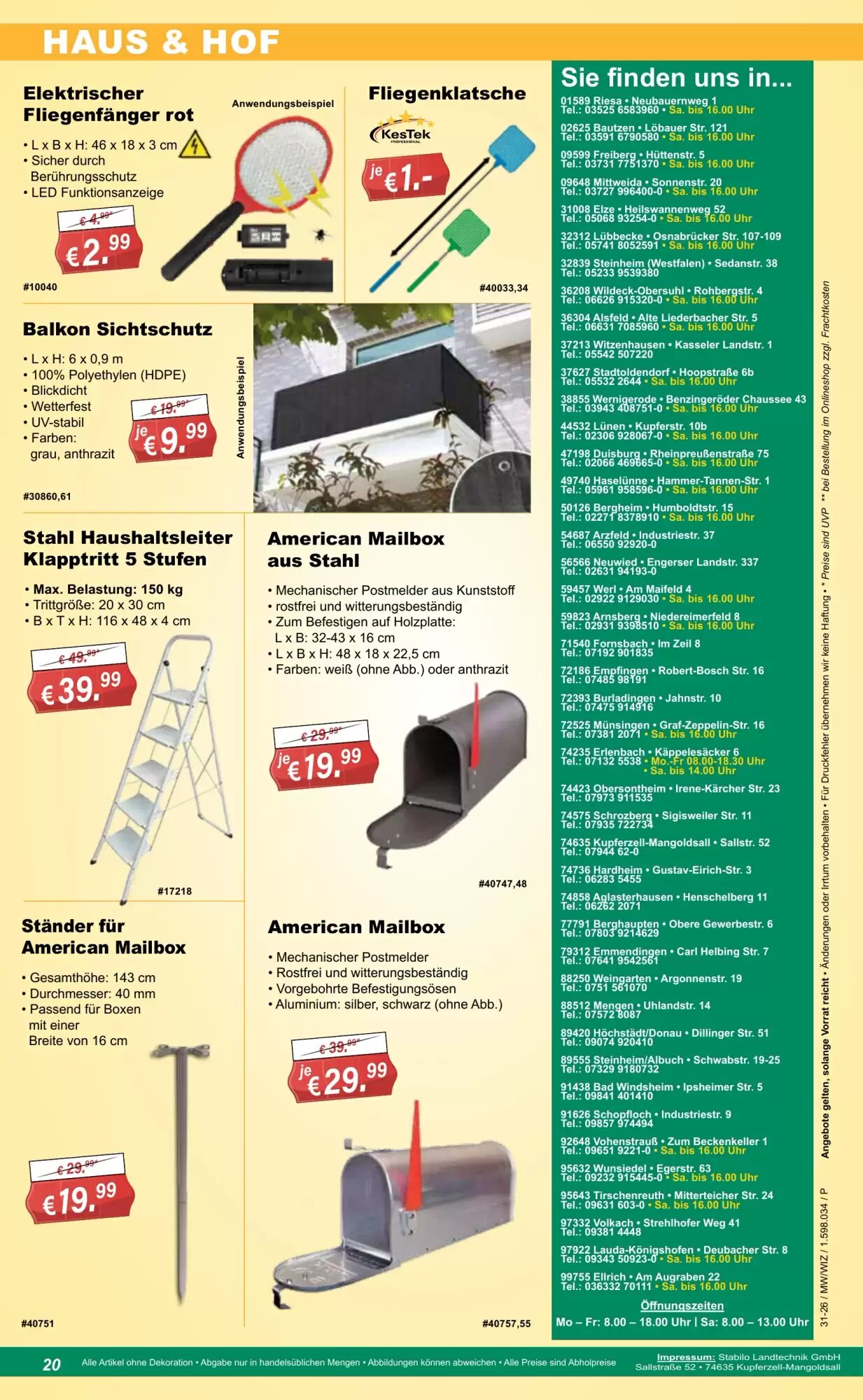 Stabilo Fachmarkt Prospekt (ab 29.07.2026) zum Blättern - Seite 20