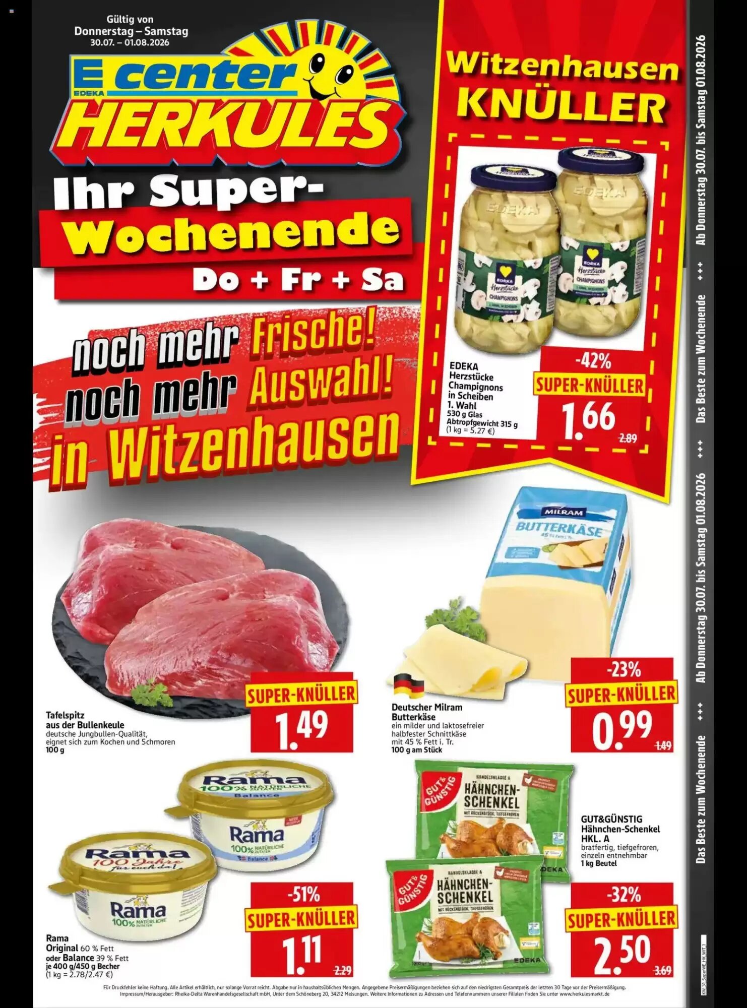 Edeka Herkules Prospekt (ab 30.07.2026) zum Blättern - Seite 1