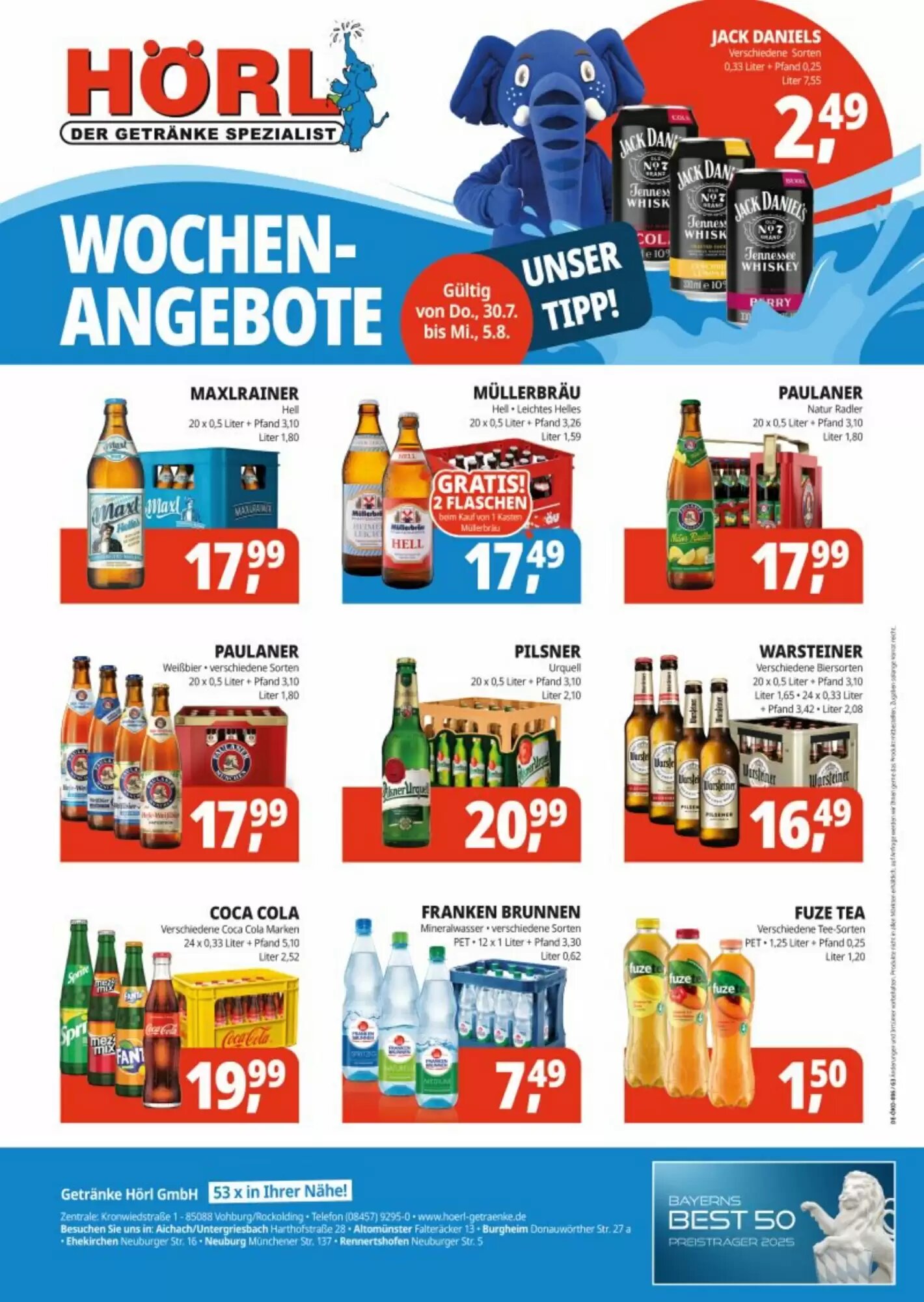 Hörl Getränke Prospekt (ab 30.07.2026) zum Blättern - Seite 1