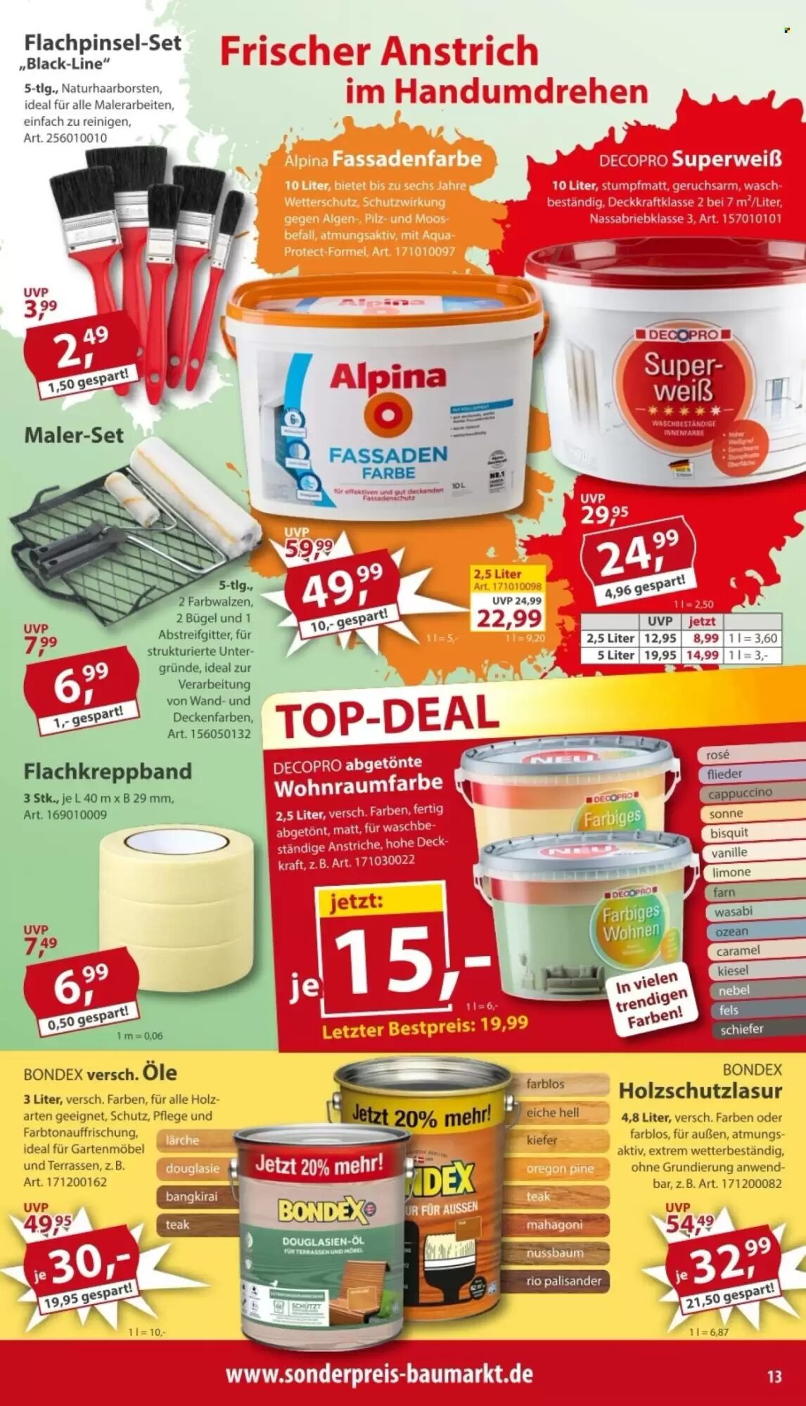 Sonderpreis Baumarkt Prospekt (ab 01.08.2026) zum Blättern - Seite 13