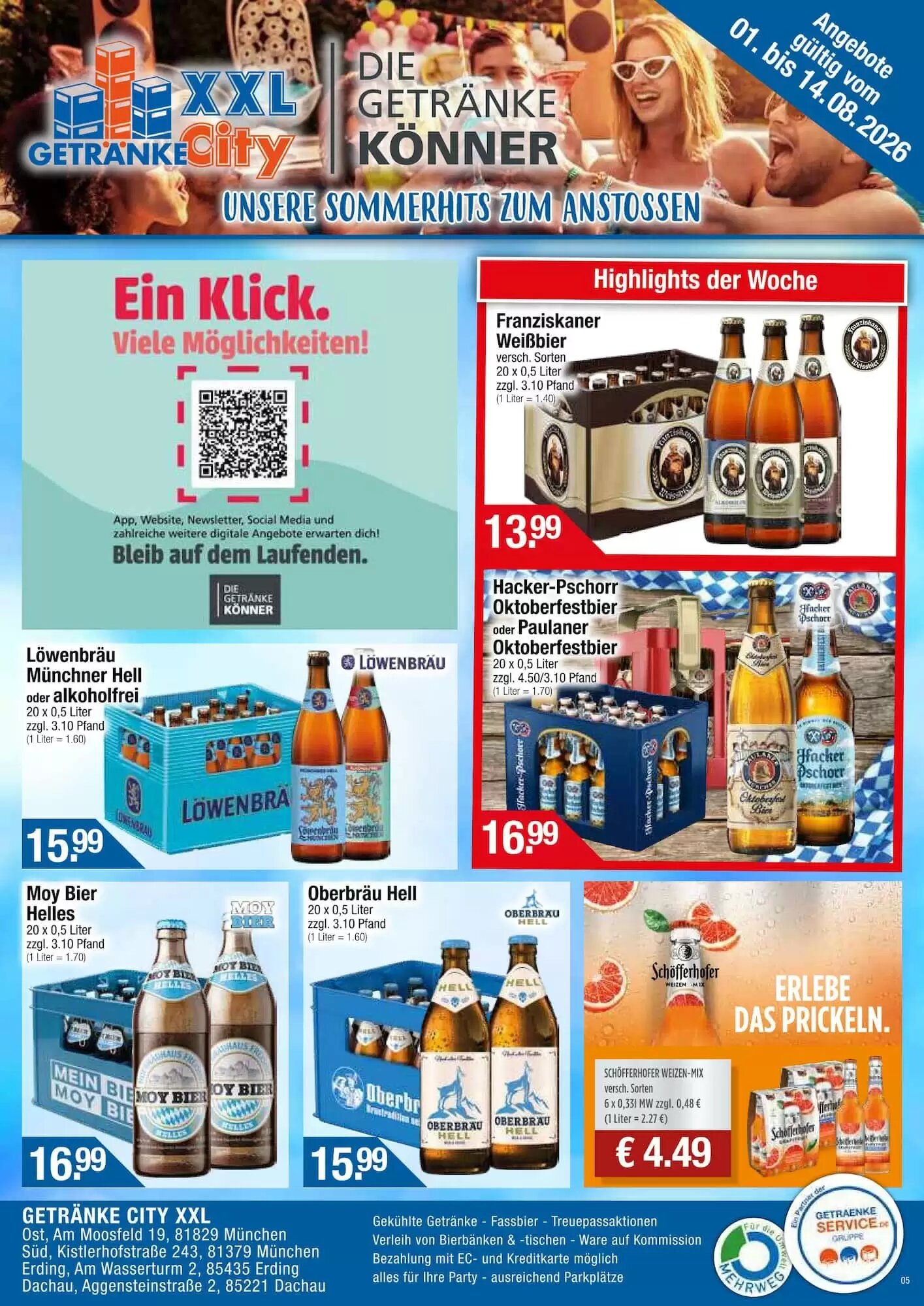 Getränke City Prospekt (ab 01.08.2026) zum Blättern - Seite 1