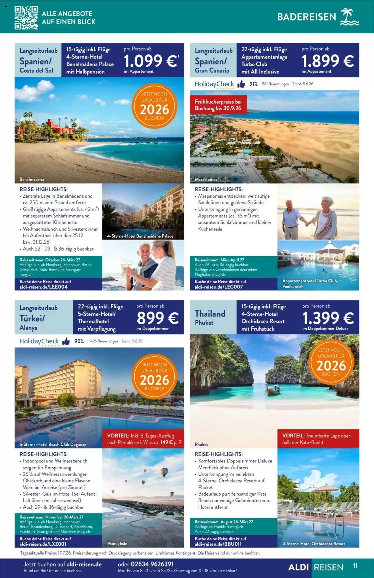 ALDI Nord Reisen Prospekt (ab 01.08.2026) zum Blättern - Seite 11