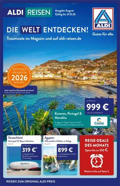 ALDI Nord Reisen Prospekt (ab 01.08.2026) zum Blättern