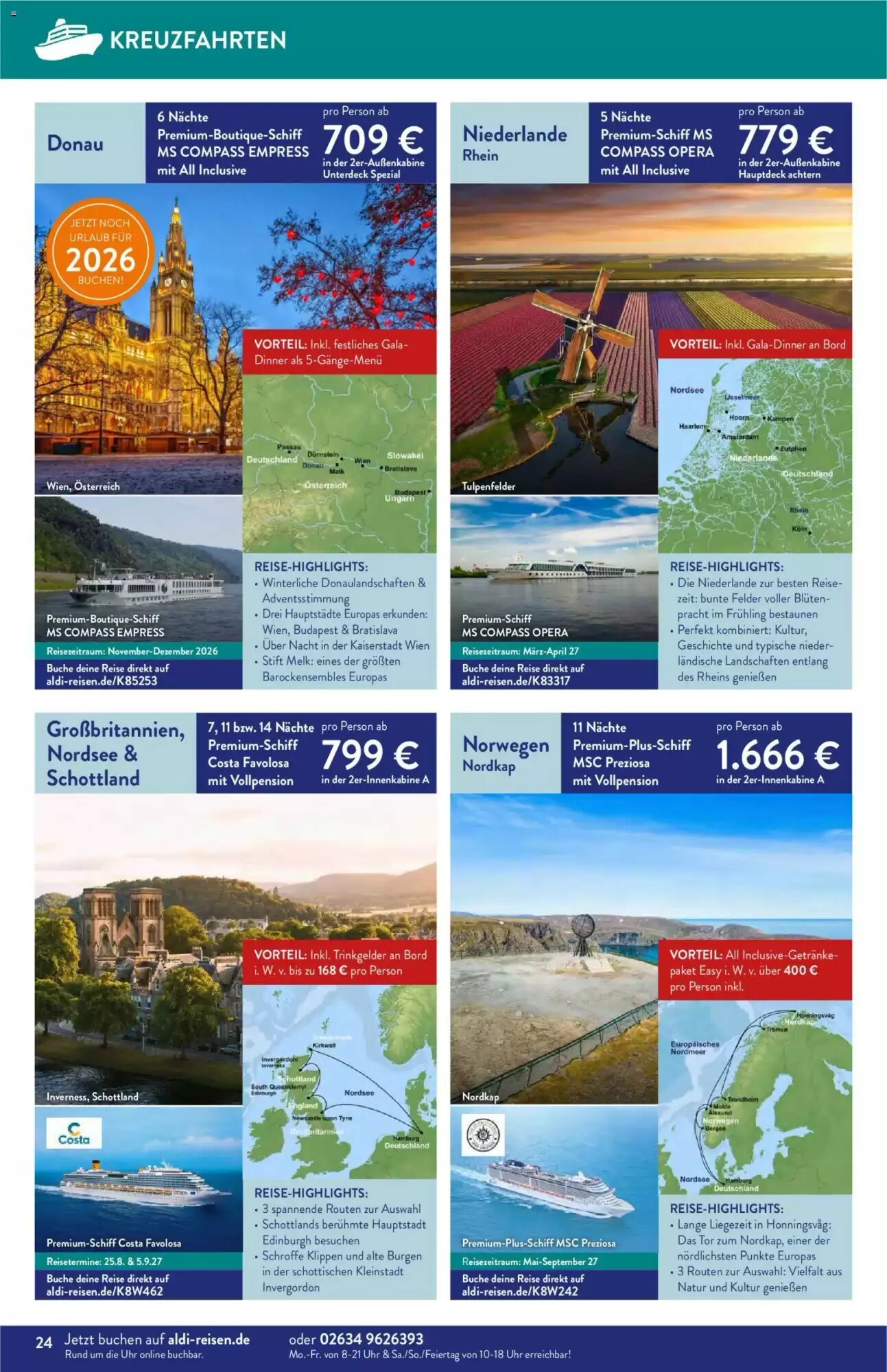 ALDI Nord Reisen Prospekt (ab 01.08.2026) zum Blättern - Seite 24