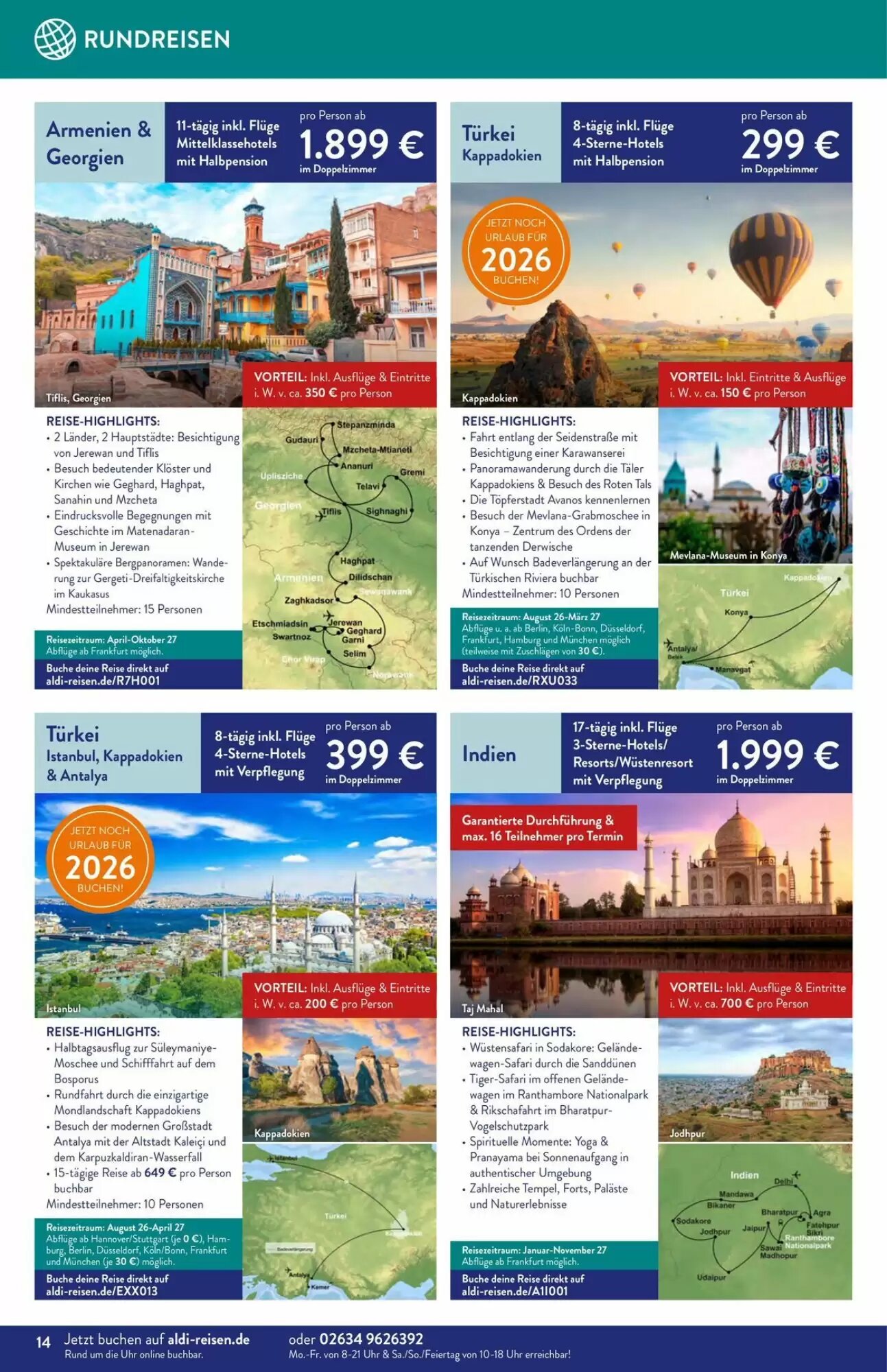 Aldi Süd Reisen Prospekt (ab 01.08.2026) zum Blättern - Seite 14