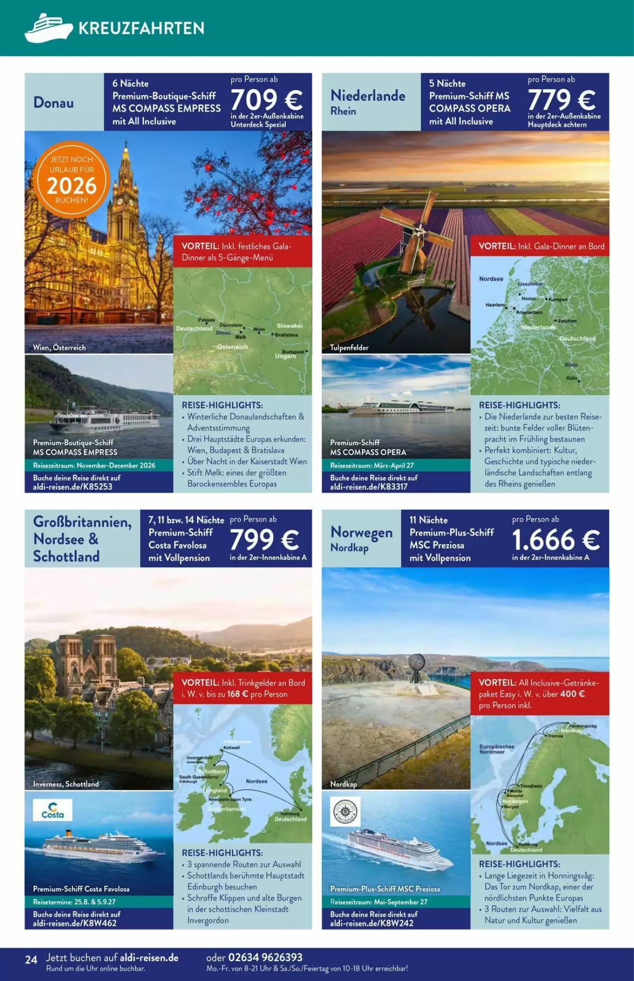 Aldi Süd Reisen Prospekt (ab 01.08.2026) zum Blättern - Seite 24