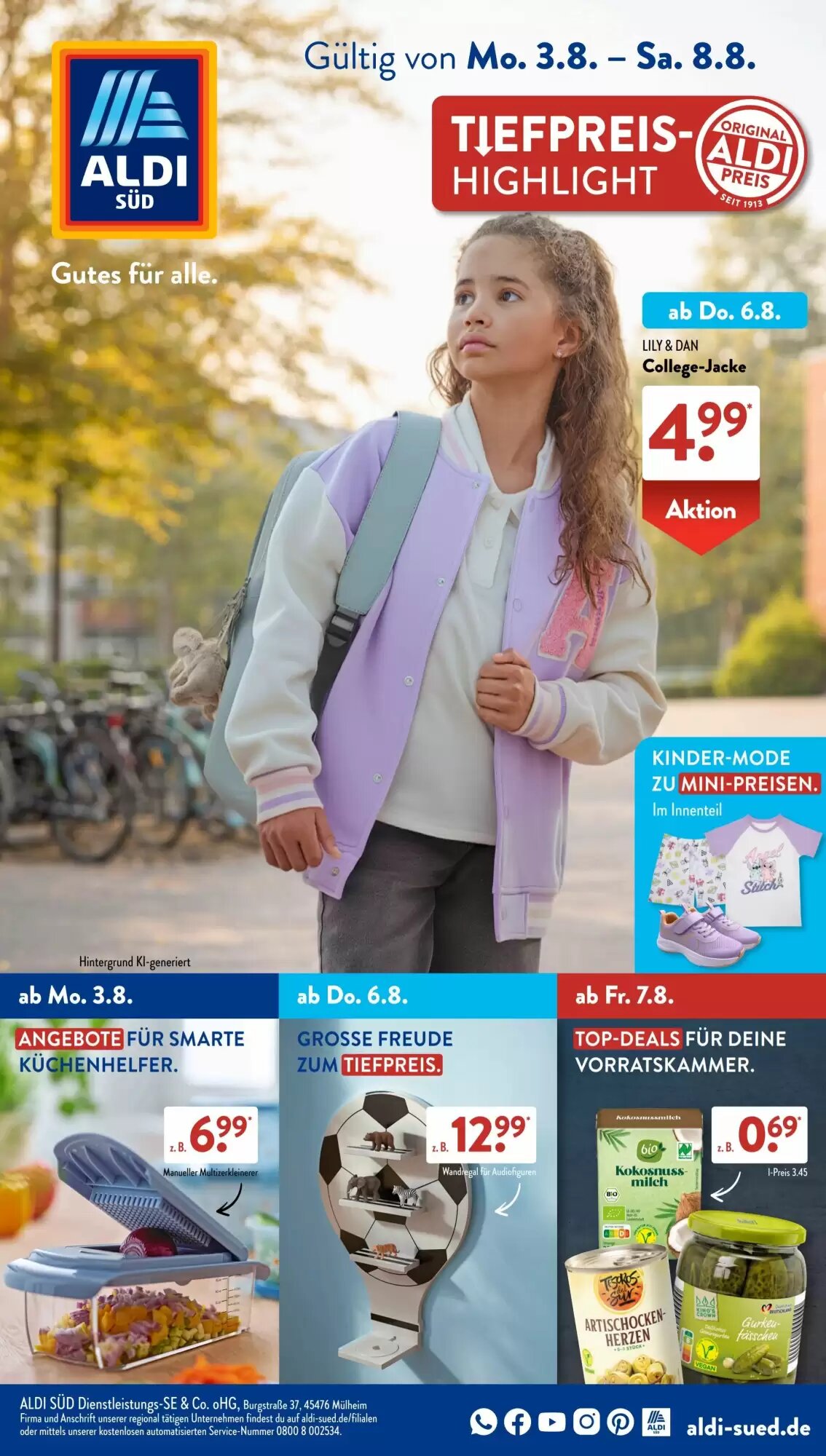 Aldi Süd Prospekt (ab 03.08.2026) zum Blättern - Seite 1