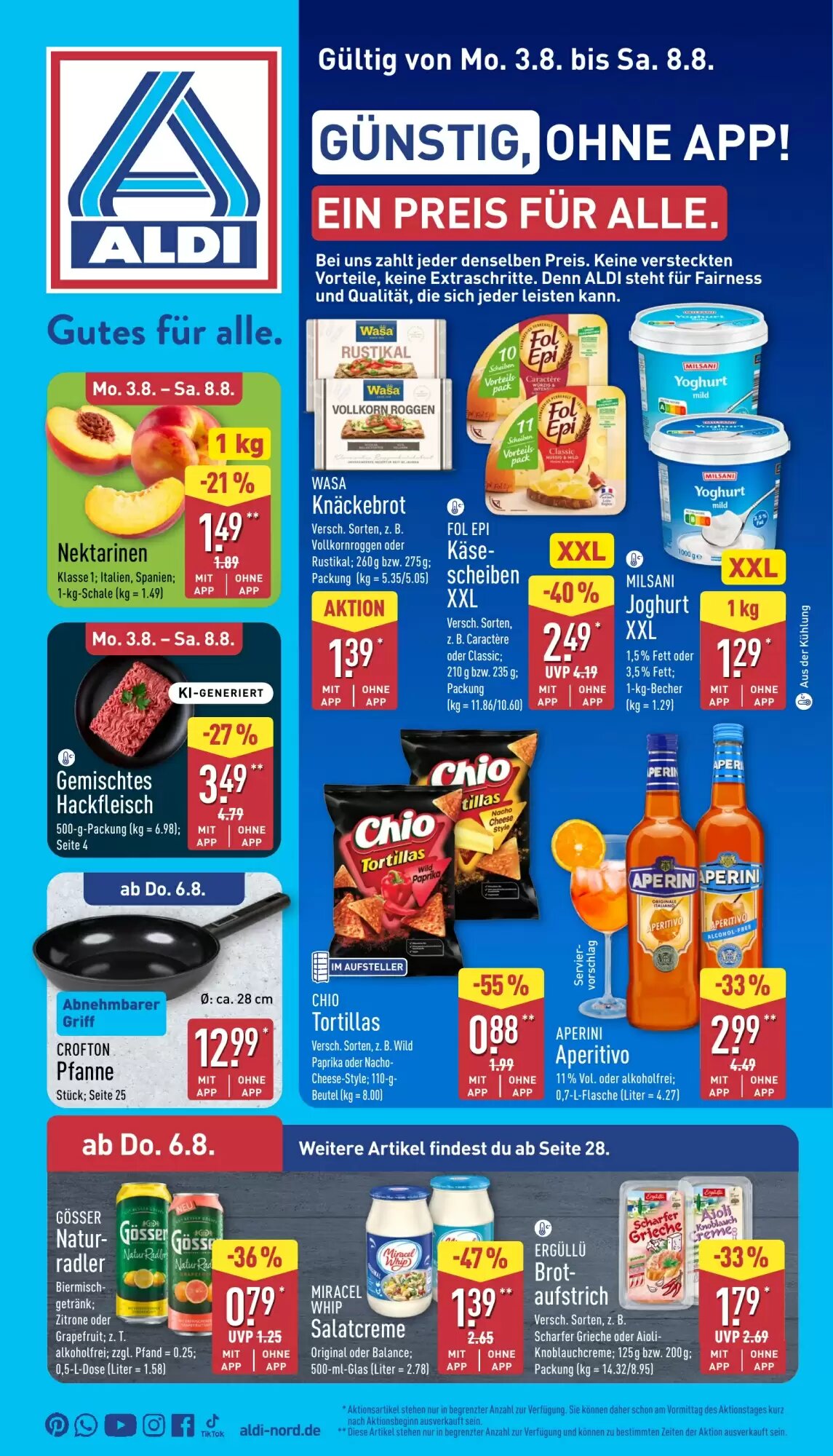 Aldi Nord Prospekt (ab 03.08.2026) zum Blättern - Seite 1